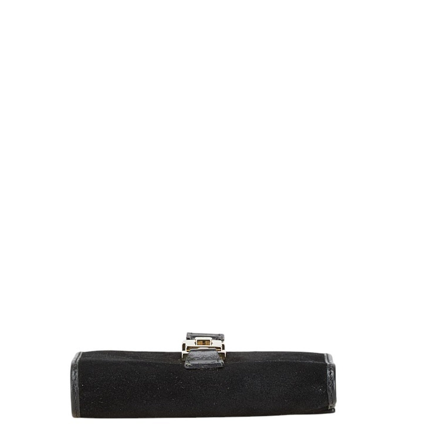 Gucci Gold Black Leather Suede Wallet (Tri-Fold) ( )