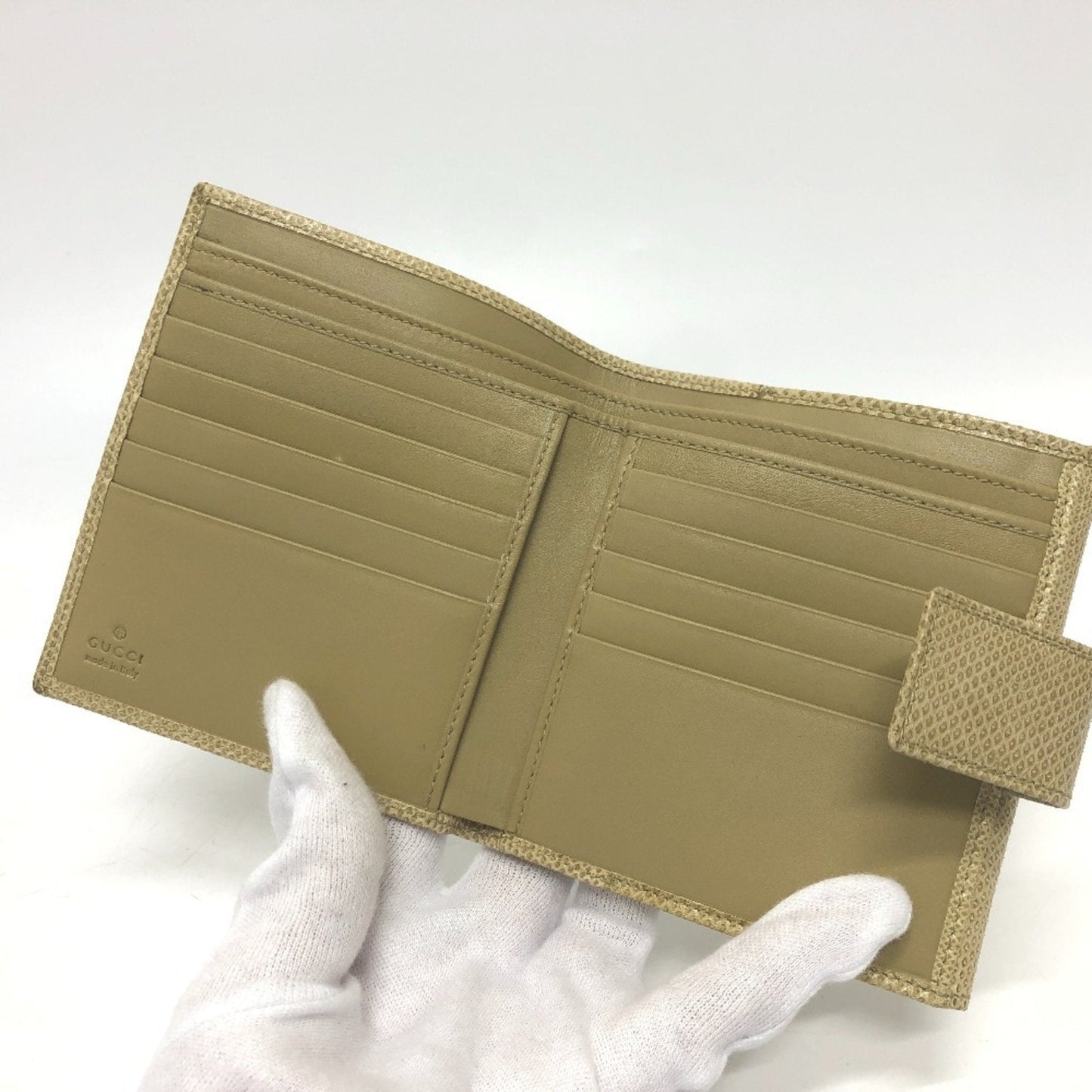 Gucci Beige Leather Wallet (Bi-Fold) ( )