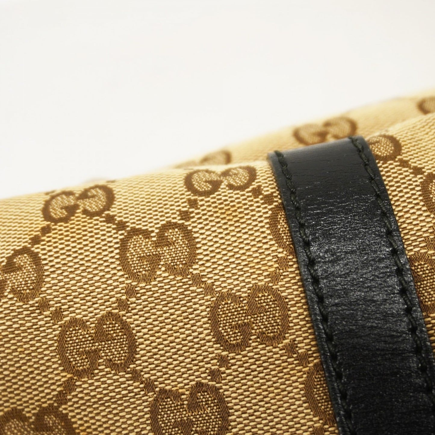Gucci Black Brown Canvas Tote Bag ( )