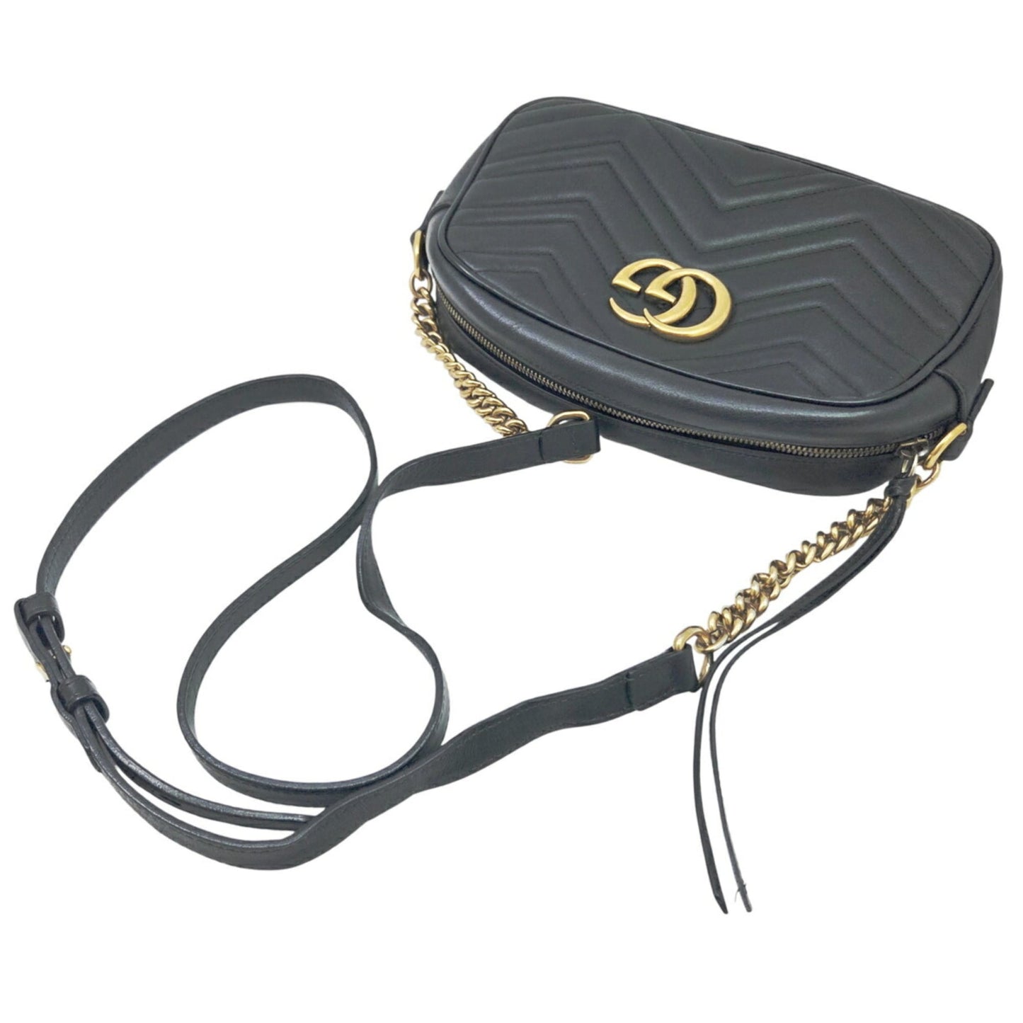 Gucci Black Leather Shoulder Bag ( )