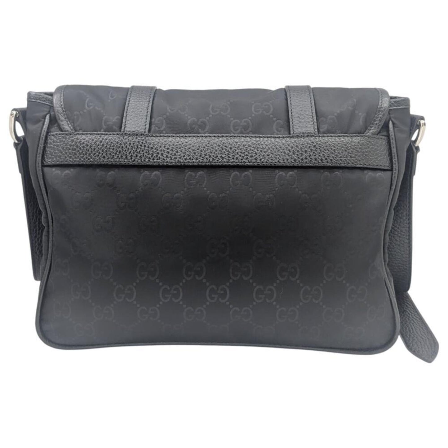 Gucci Black Nylon Leather Shoulder Bag ( )