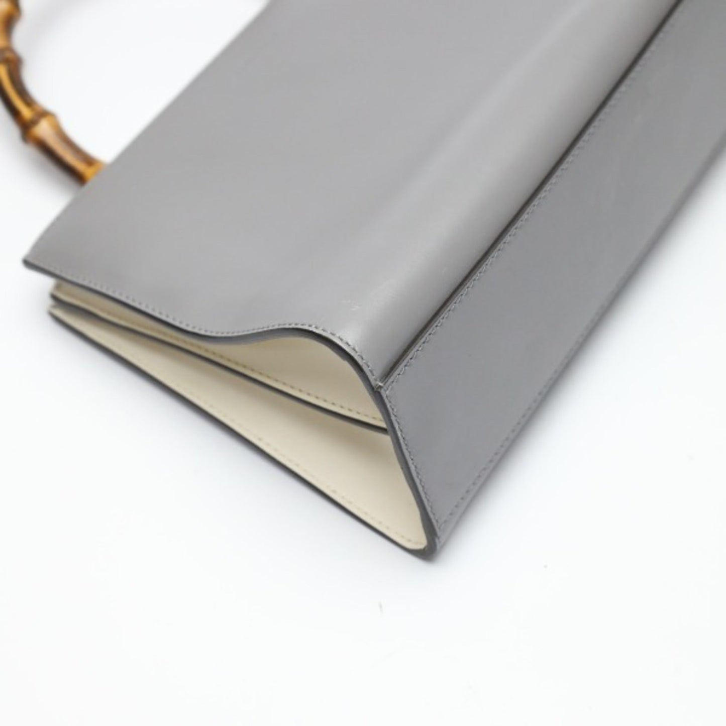 Gucci Gray Bamboo Handbag ( )