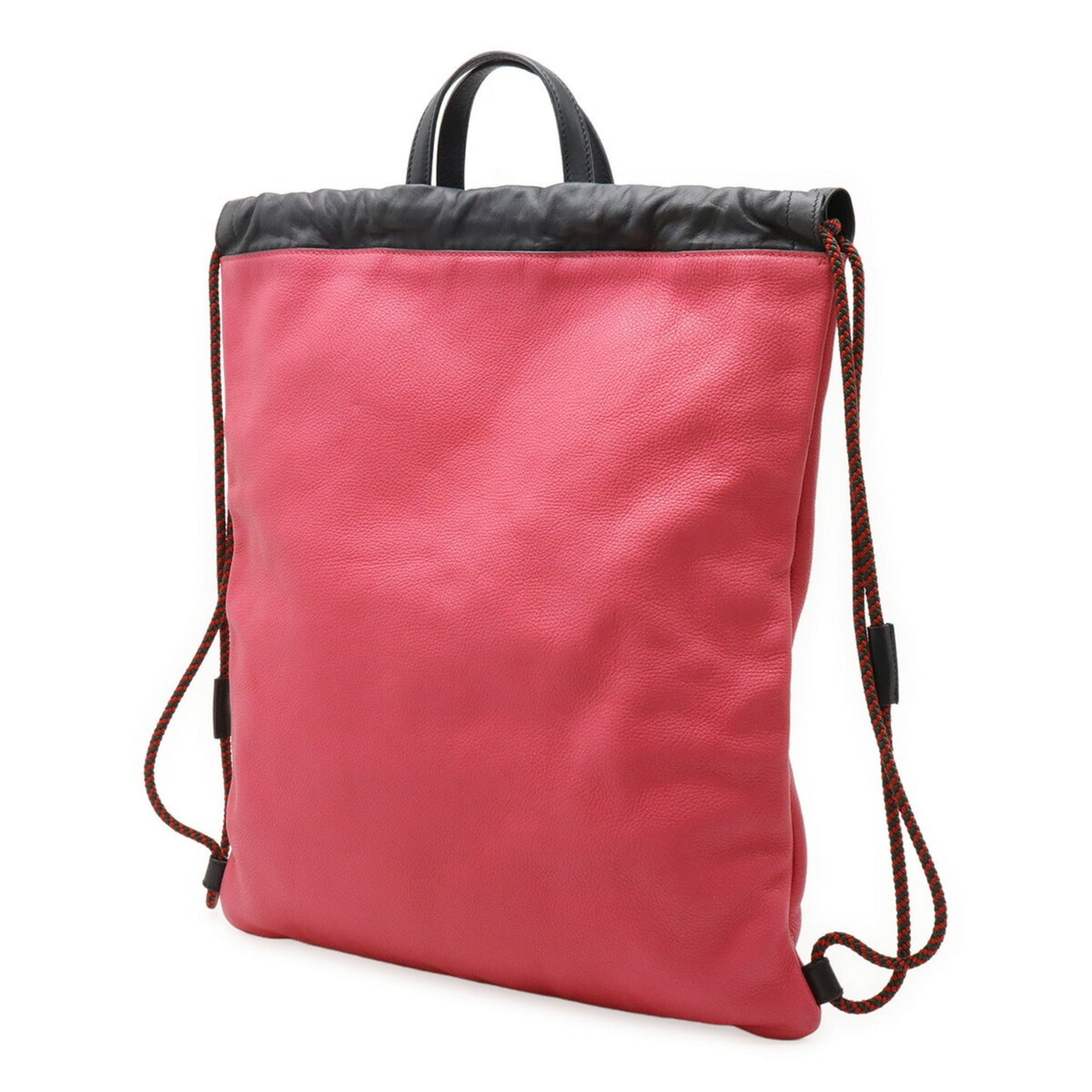Gucci Green Pink Red Color Leather Backpack Tote Bag ( )