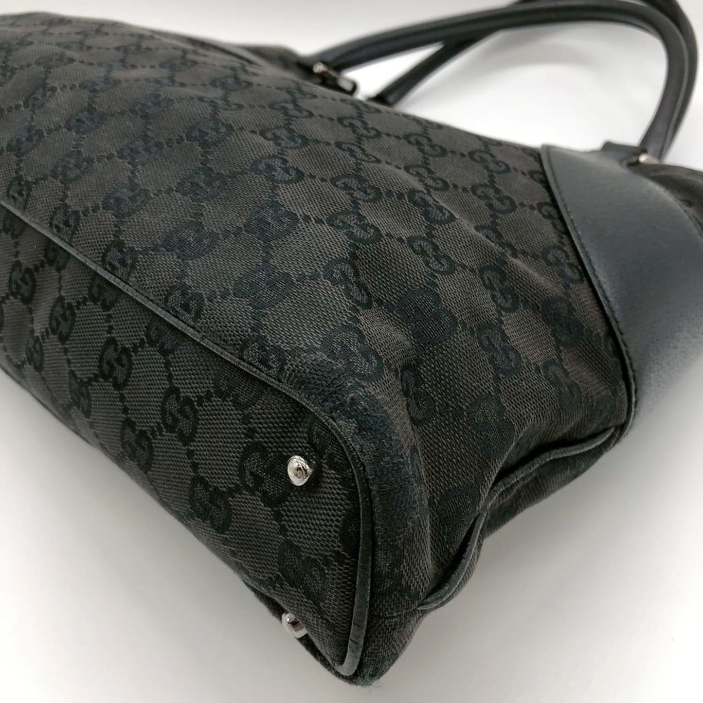 Gucci Gg Canvas Black Gg Canvas Handbag Tote Bag ( )