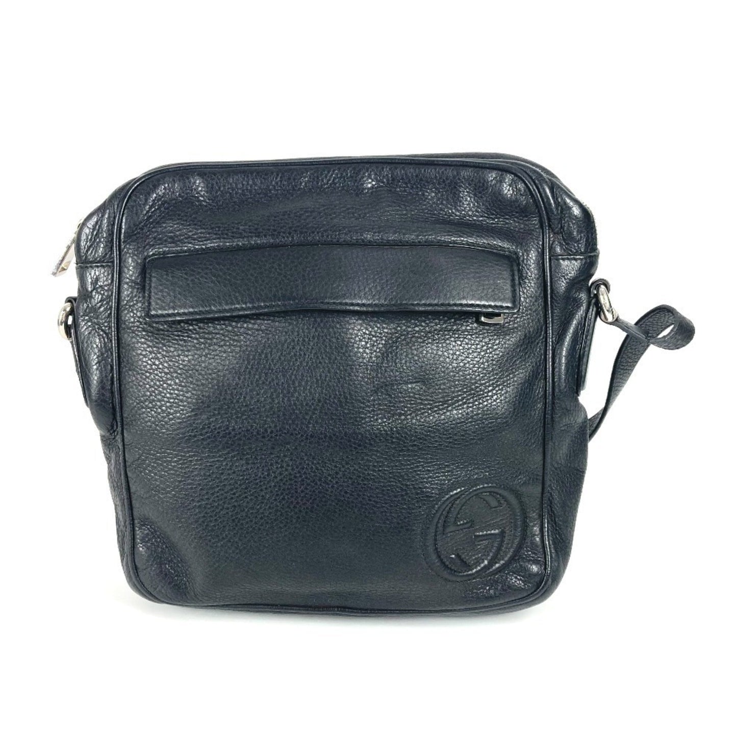 Gucci Black Leather Pochette Shoulder Bag ( )
