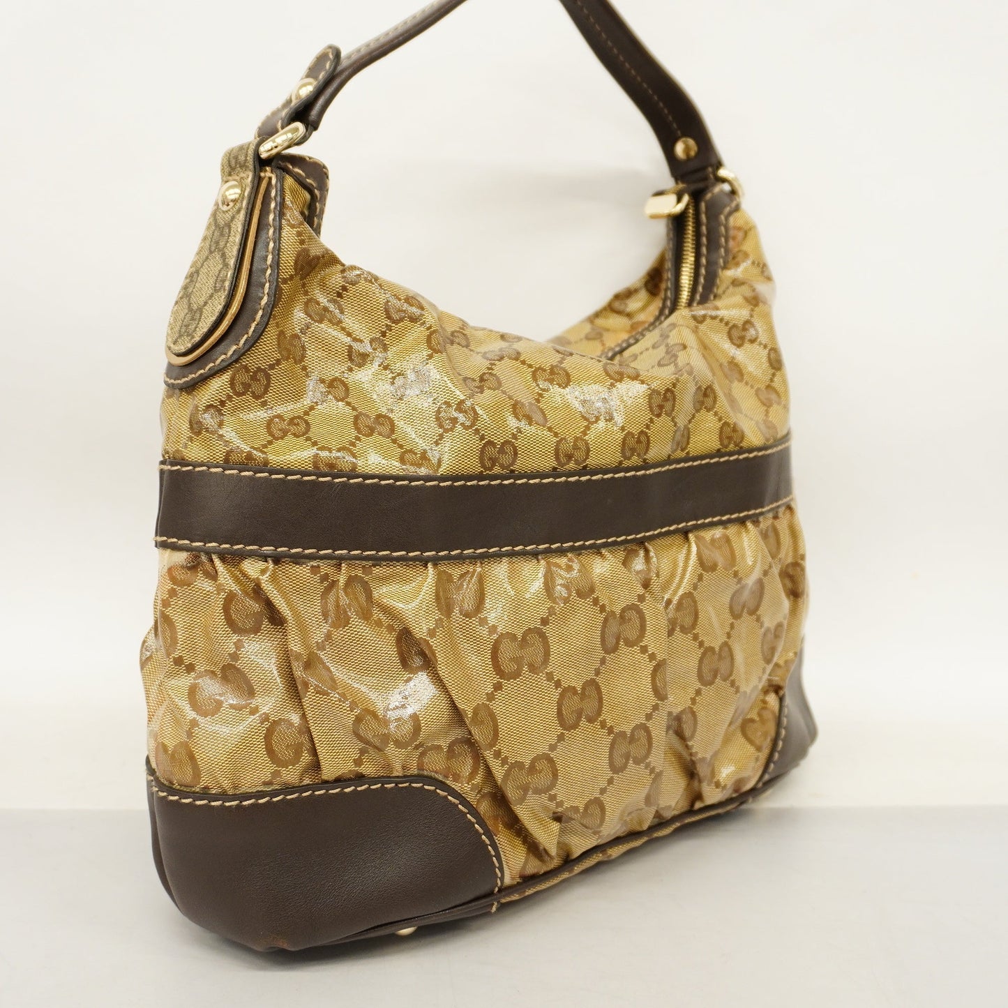 GUCCI Auth  GG Crystal Shoulder Bag 223965 Women's Coated Canvas,Leather