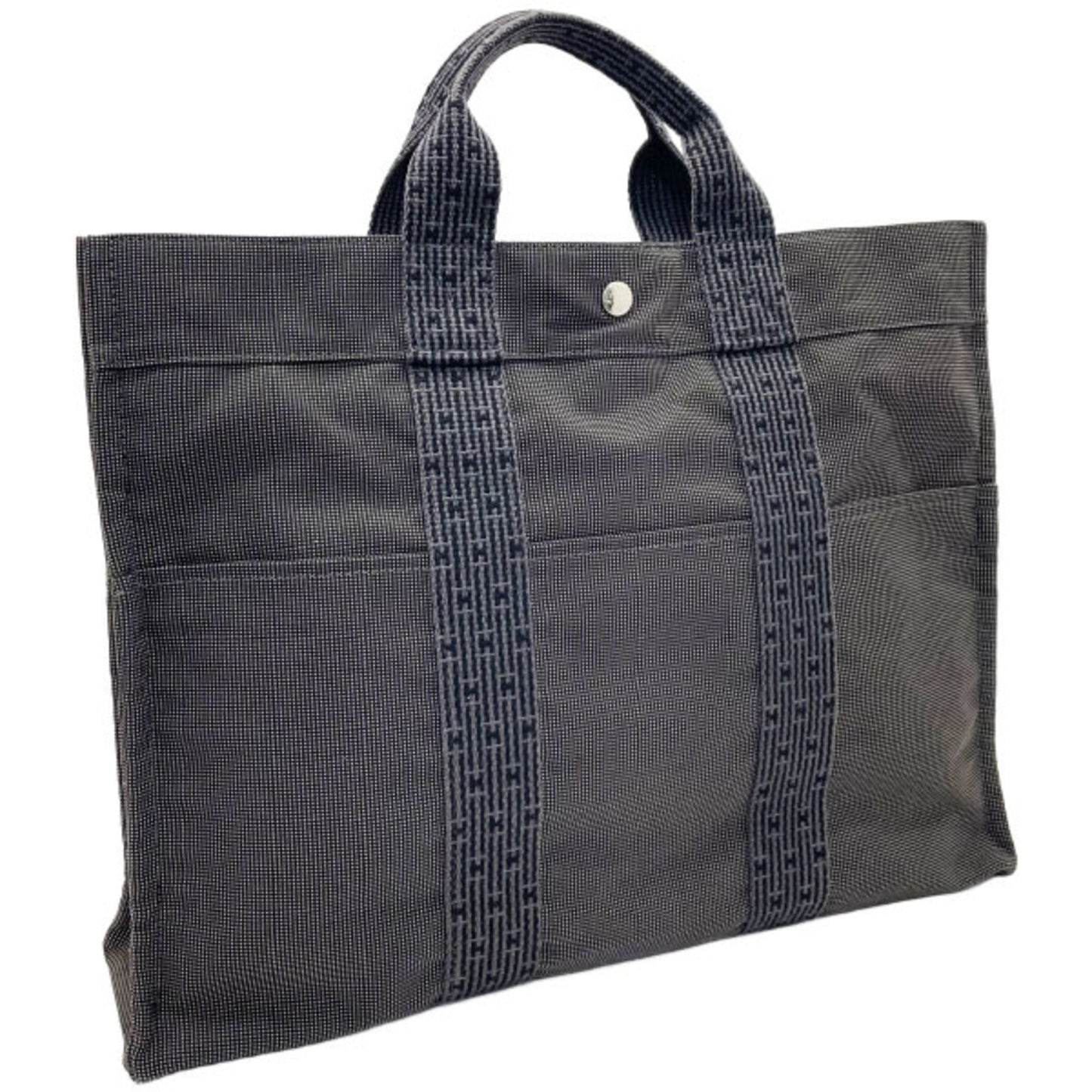Hermes Gray Nylon Canvas Tote Bag ( )