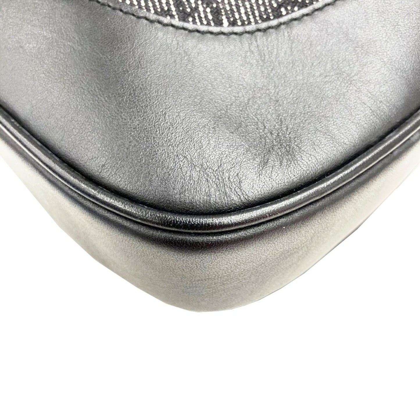 Gucci Black Canvas Leather Handbag ( )