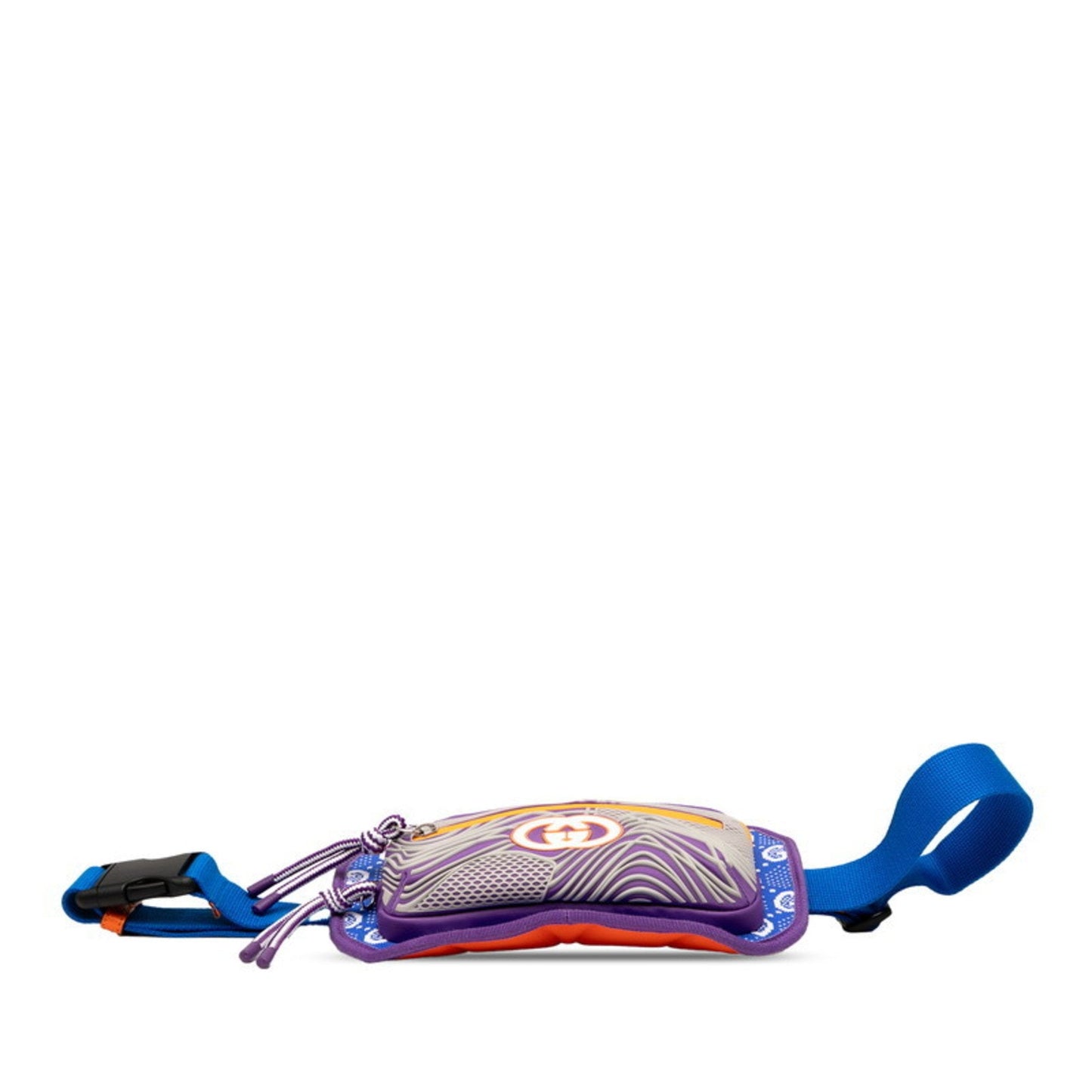 Gucci Blue Orange Purple Nylon Rubber Sling Bag ( )
