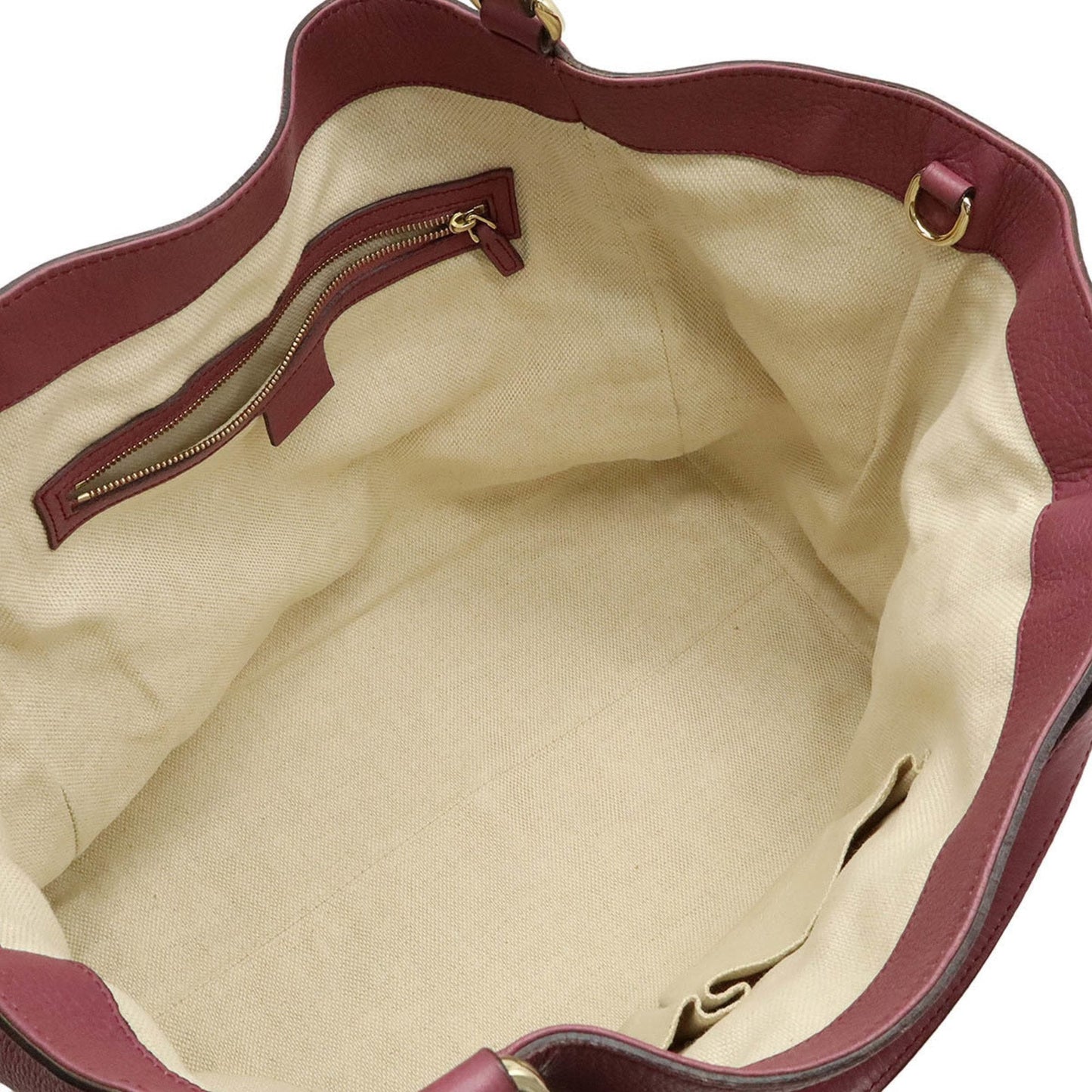 Gucci Pink Purple Leather Shoulder Bag Tote Bag ( )