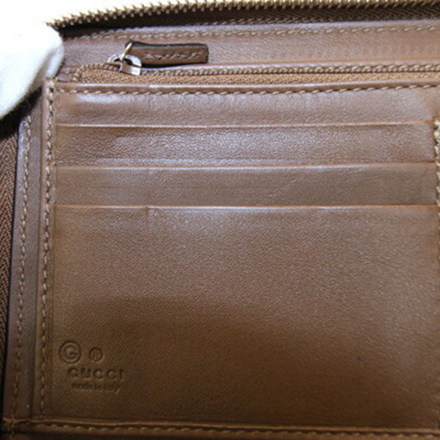 Gucci Brown Leather Long Wallet (Bi-Fold) ( )