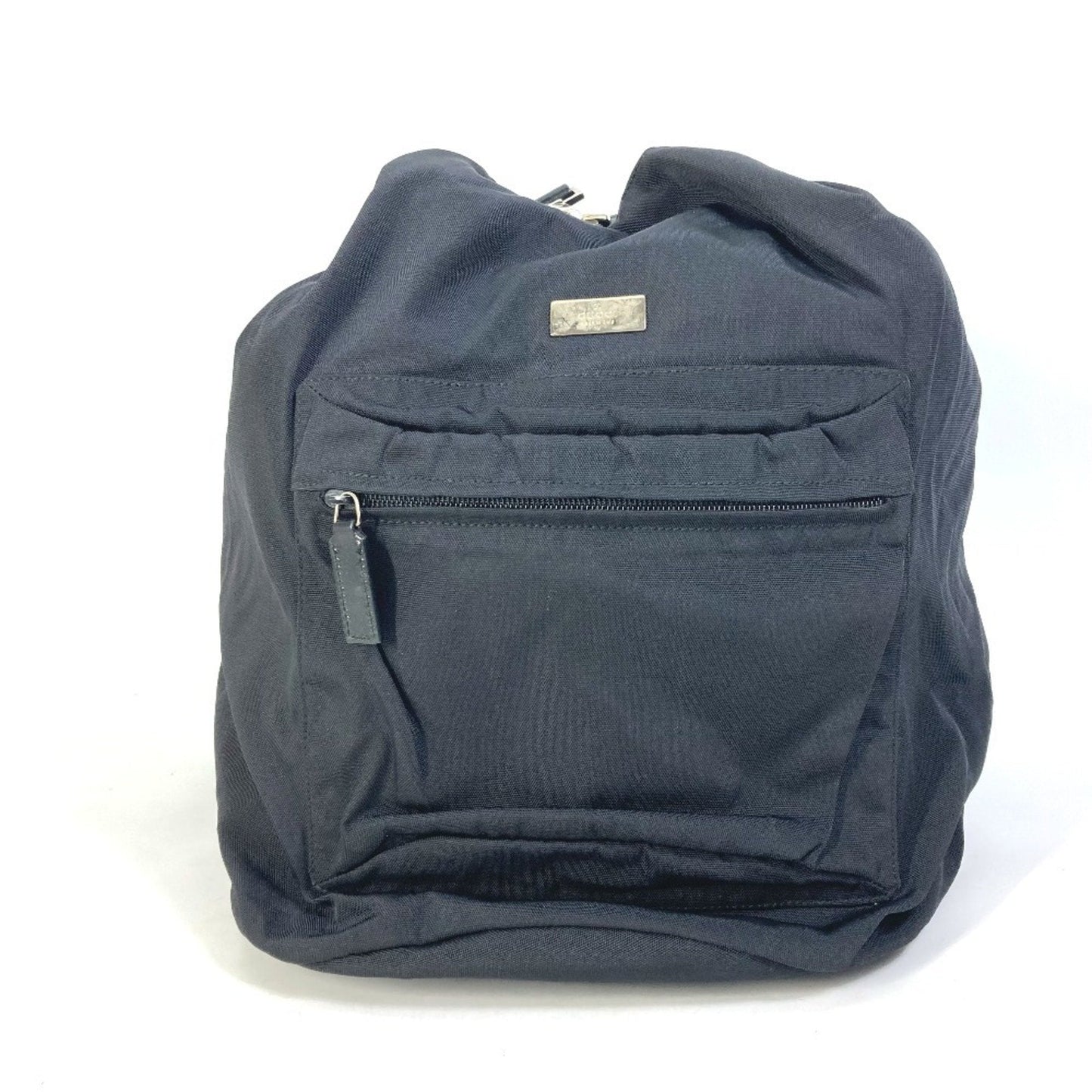 Gucci Black Nylon Leather Backpack ( )