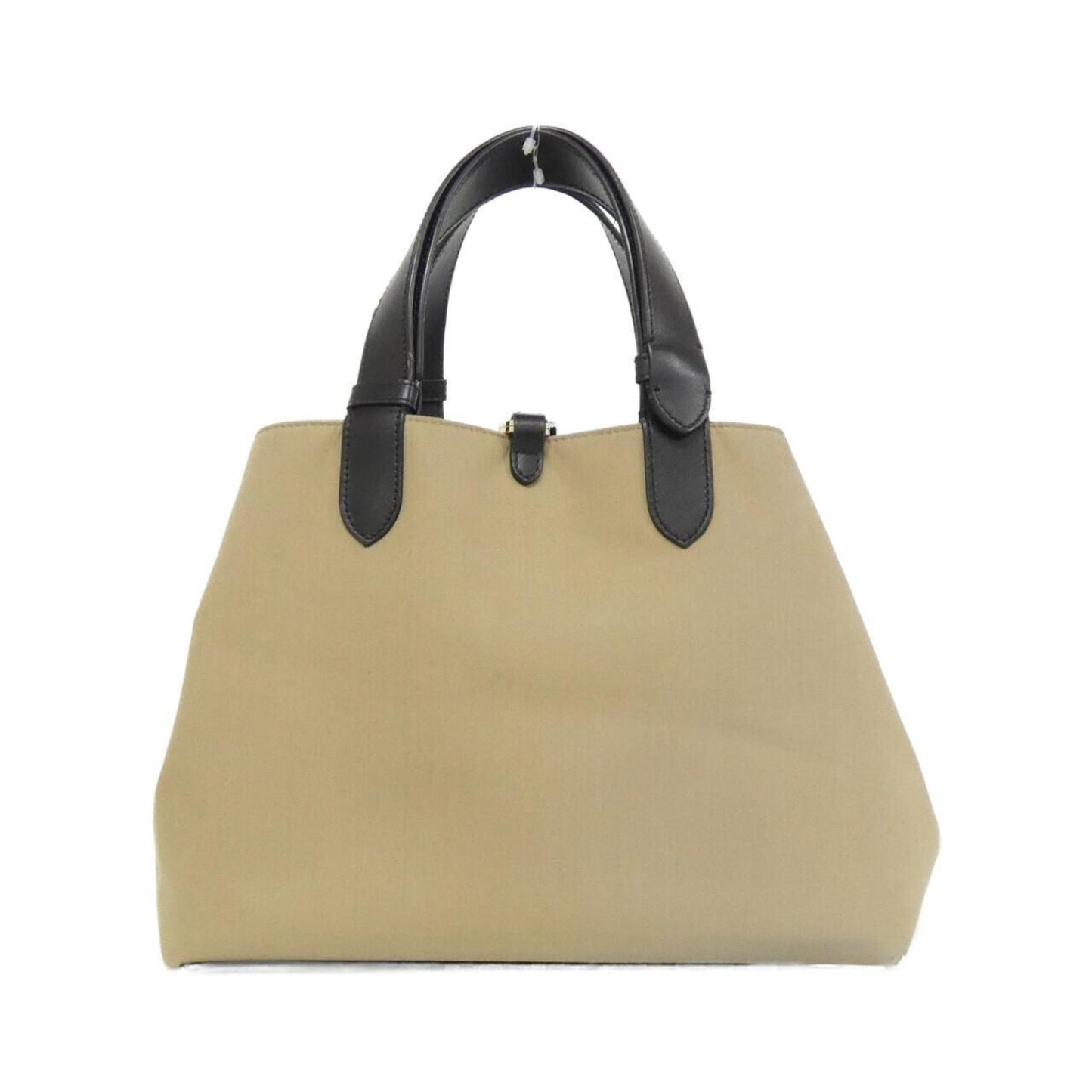 Christian Dior Beige Black Cotton Leather Handbag ()