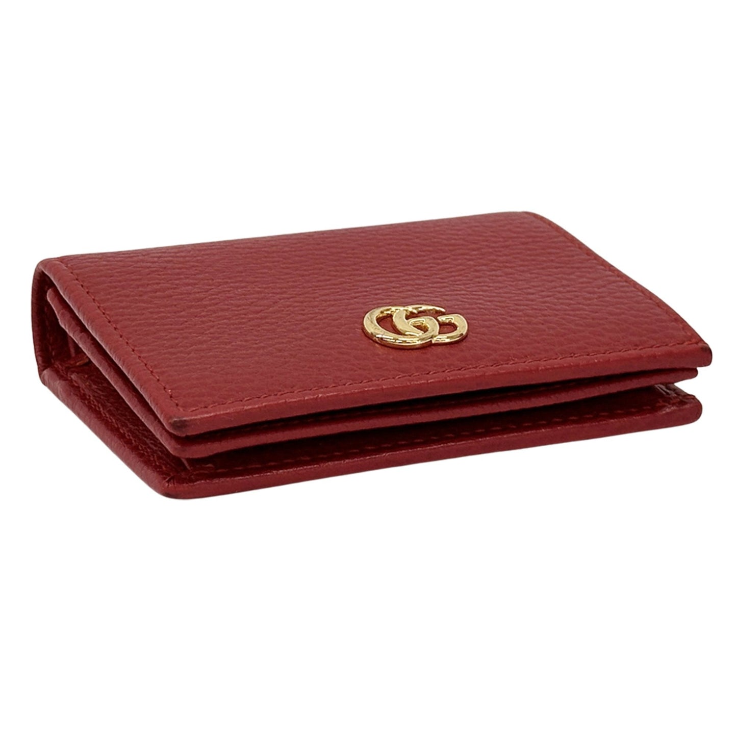 Gucci Red Color Leather Wallet (Bi-Fold) ( )