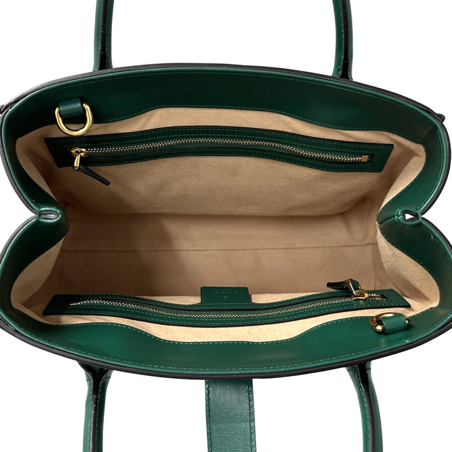 Gucci Green Leather Handbag Shoulder Bag ( )
