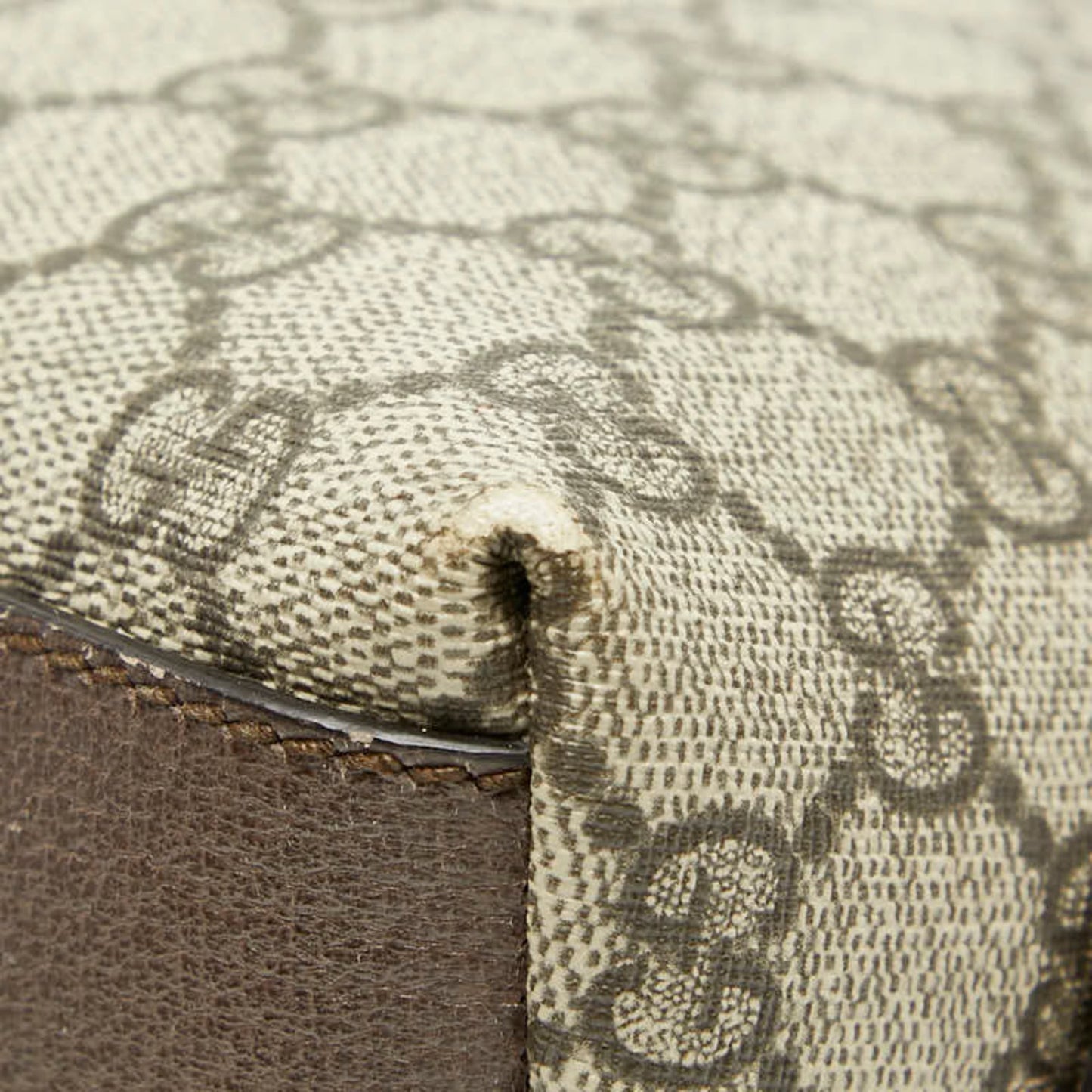 Gucci Beige Brown Suede Leather Shoulder Bag ( )