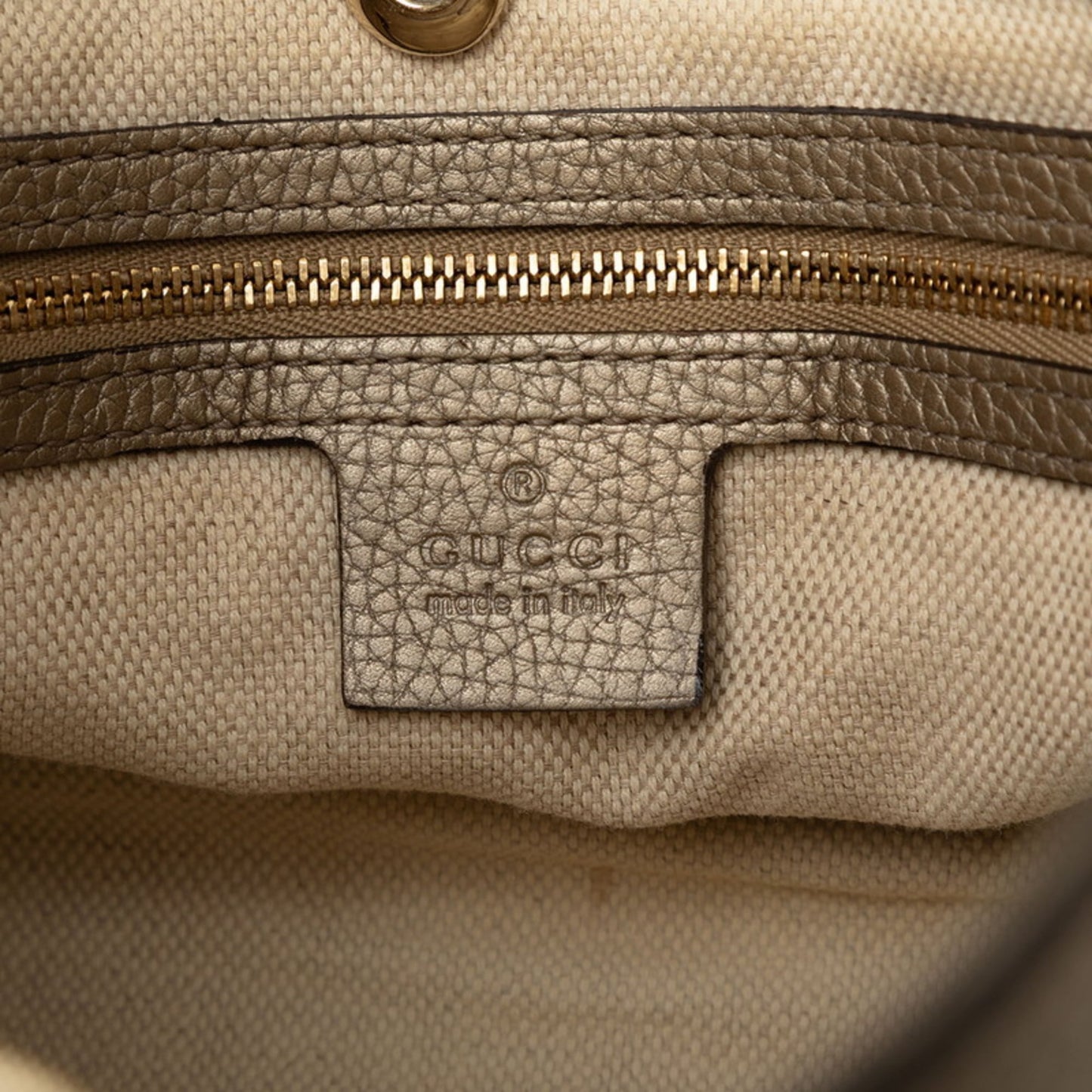 Gucci Sukey Gold Leather Tote Bag ( )