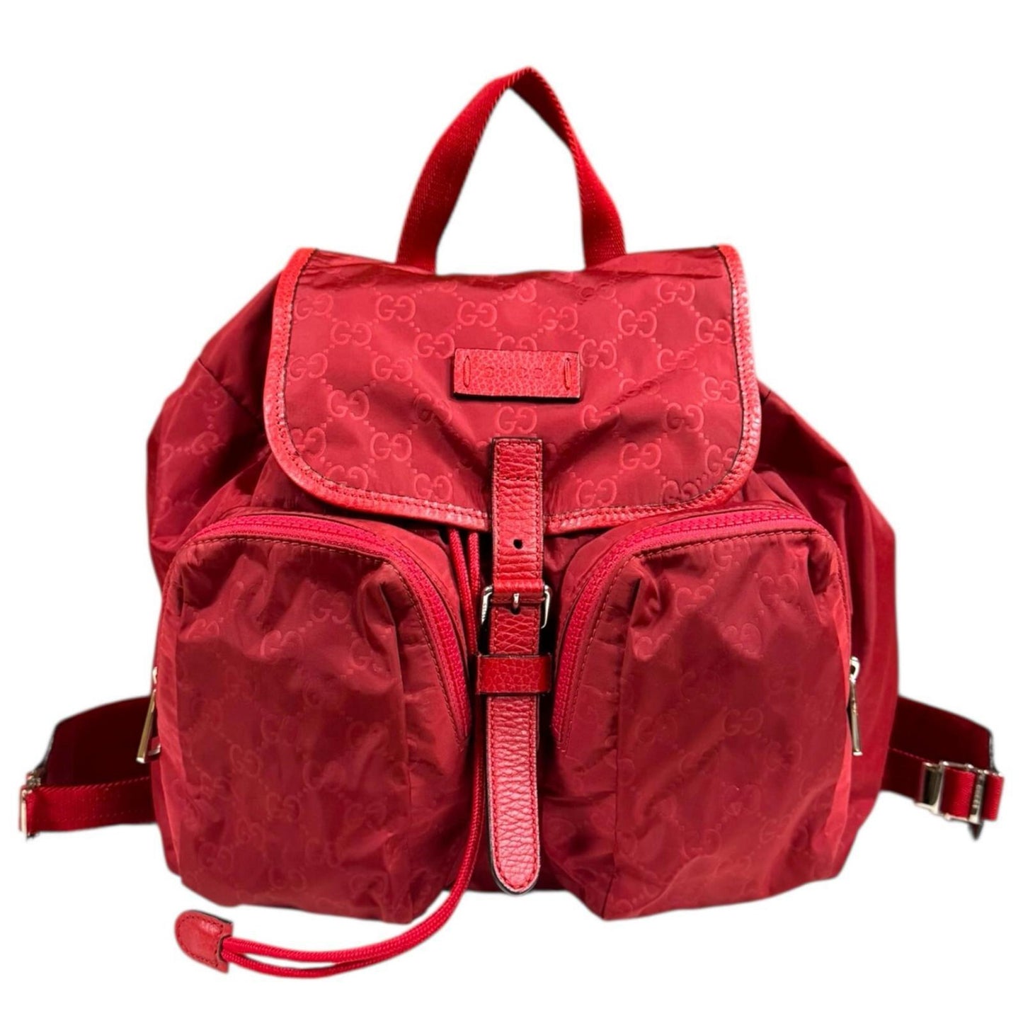 Gucci Red Color Nylon Backpack ( )