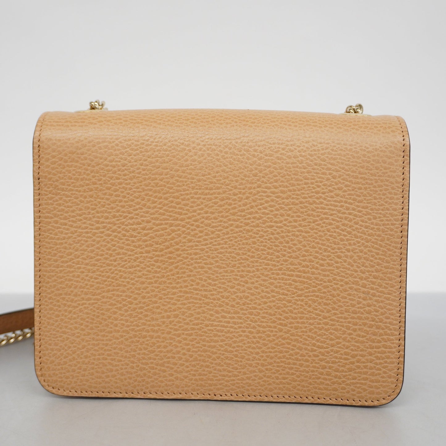 GUCCI Auth  Interlocking G 510304 Women's Leather Shoulder Bag Beige