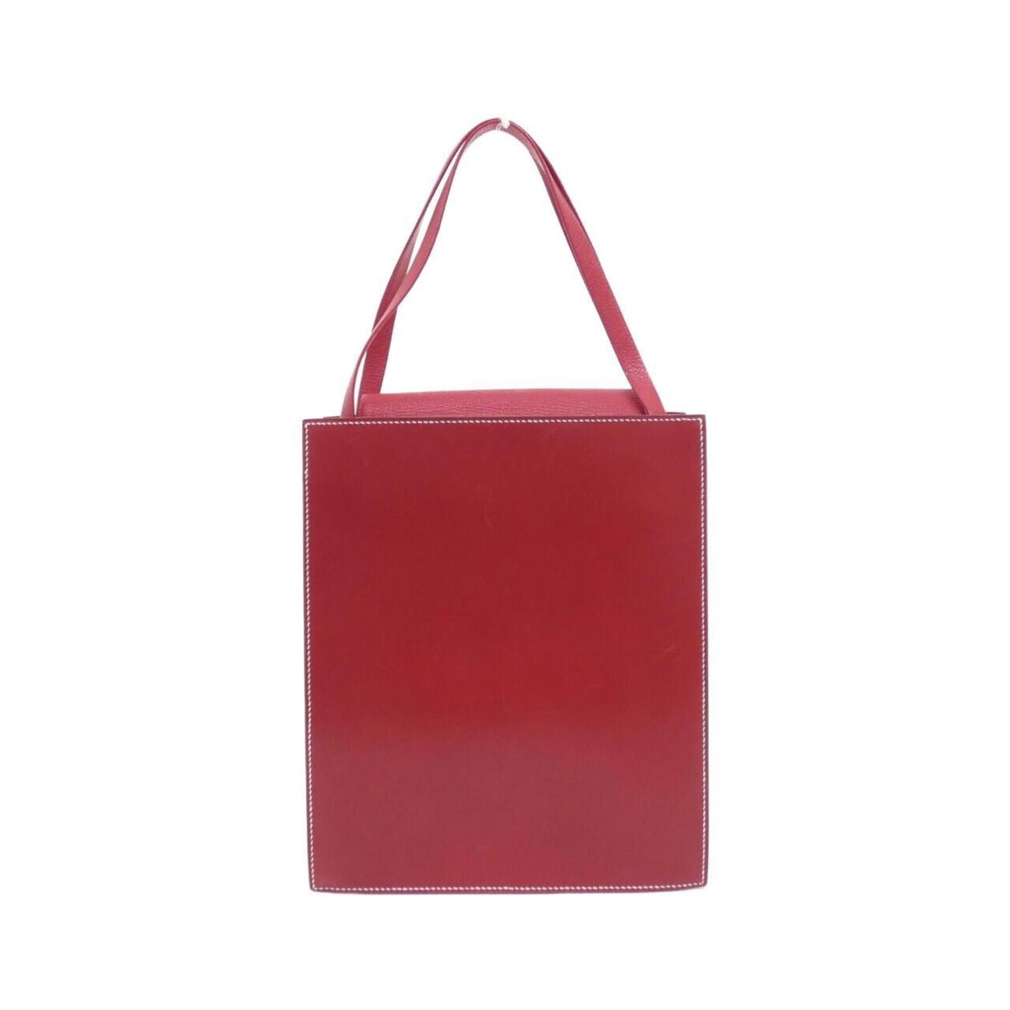 Hermes Rouge Vif Box Calf Leather Handbag ( )