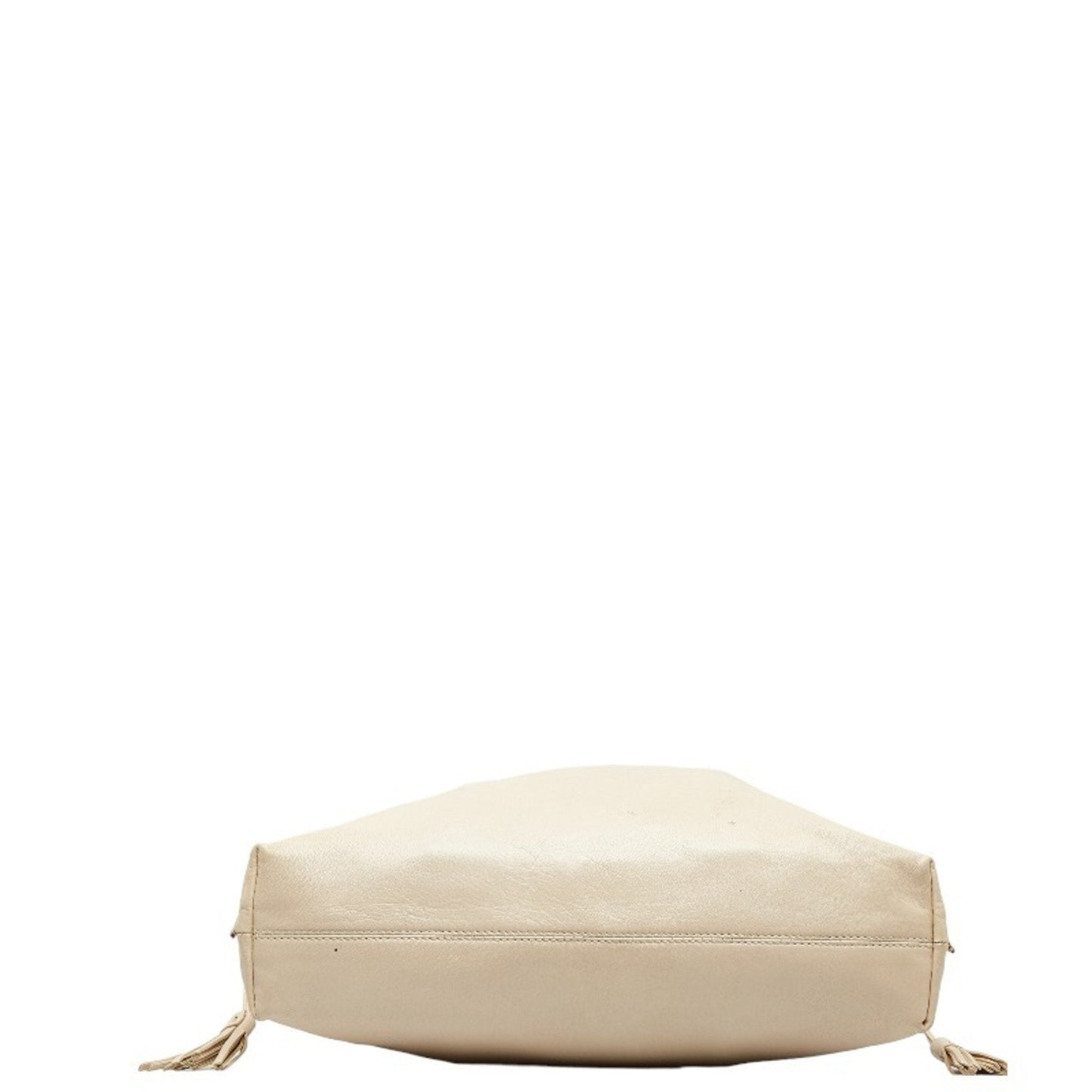 Gucci Ivory White Leather Handbag Tote Bag ( )