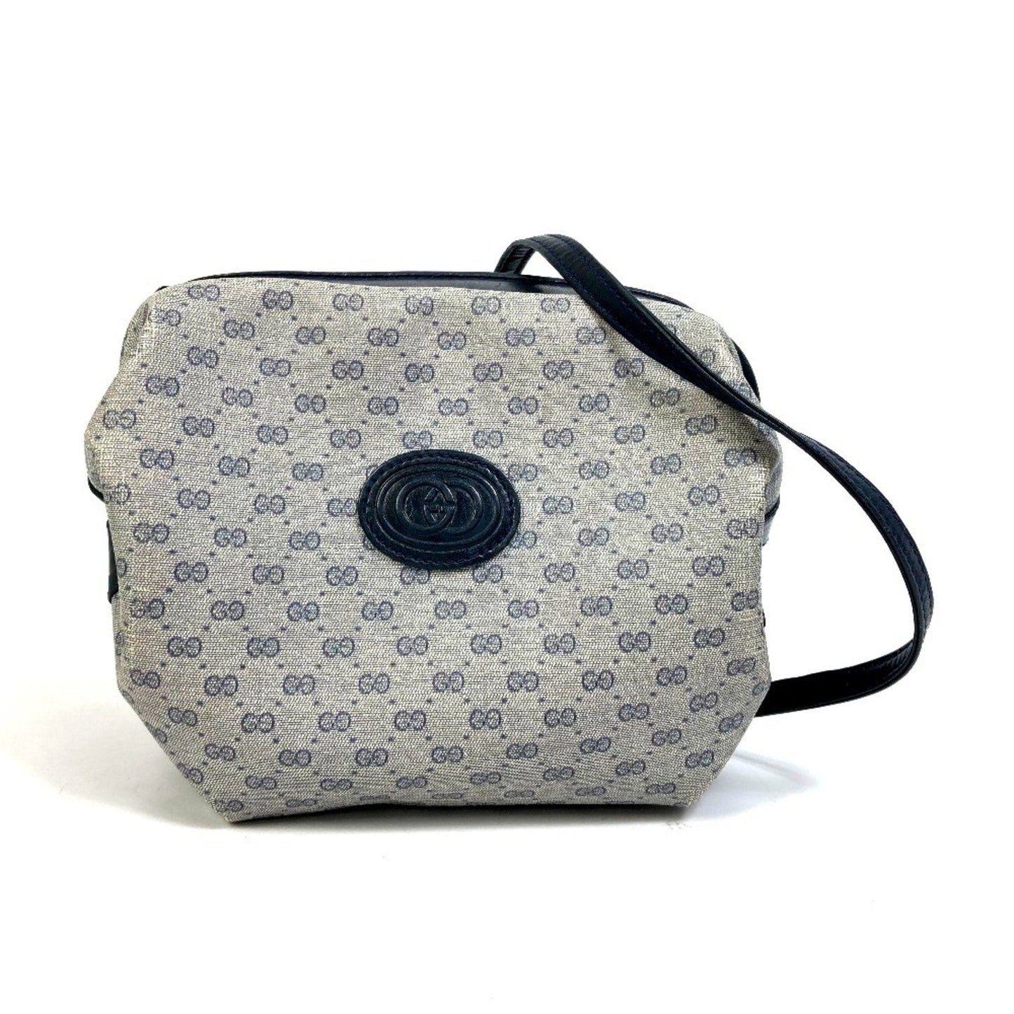 Gucci Navy Pvc Leather Pochette Shoulder Bag ( )