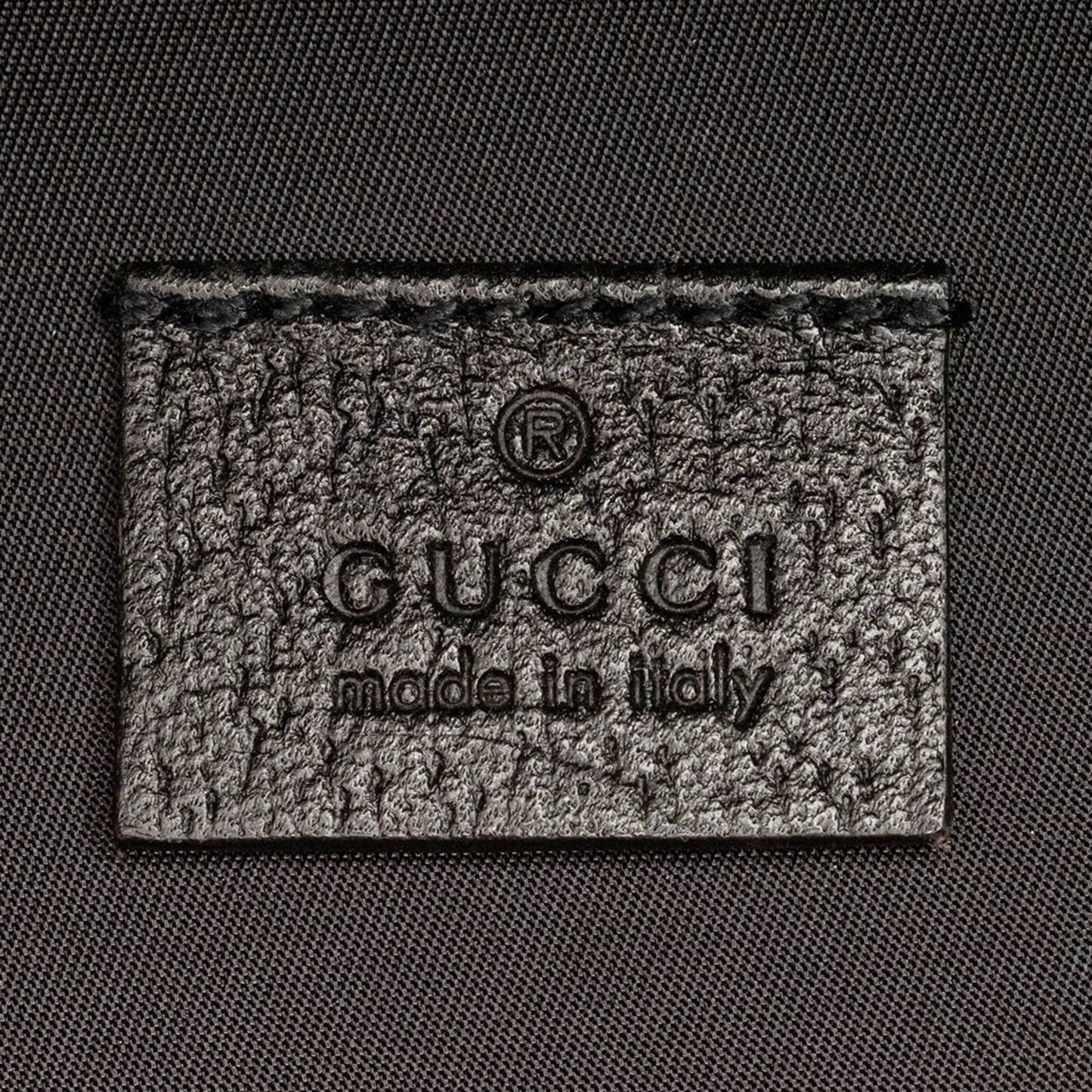 Gucci Black Nylon Leather Tote Bag ( )