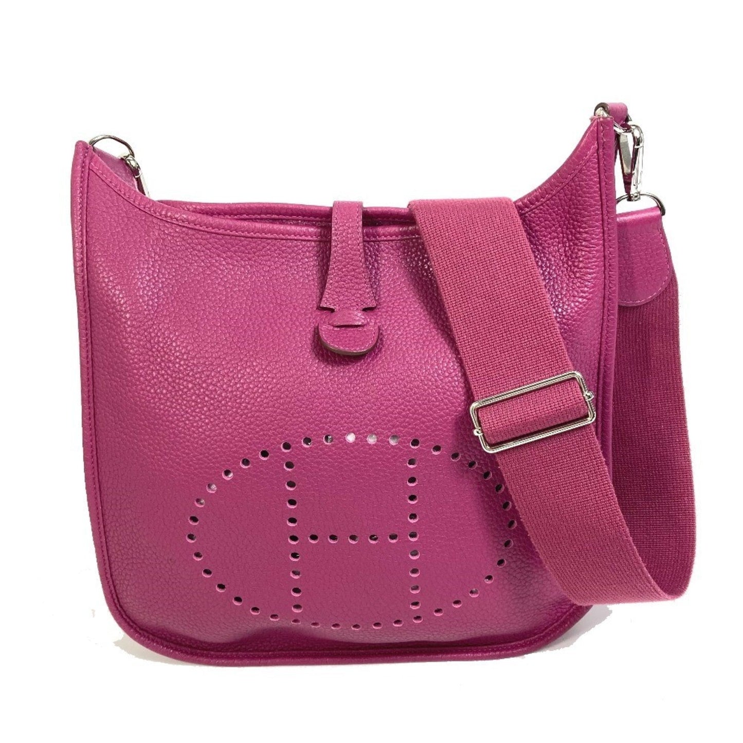 Hermes Purple Tosca Taurillon Clemence Leather Shoulder Bag ( )