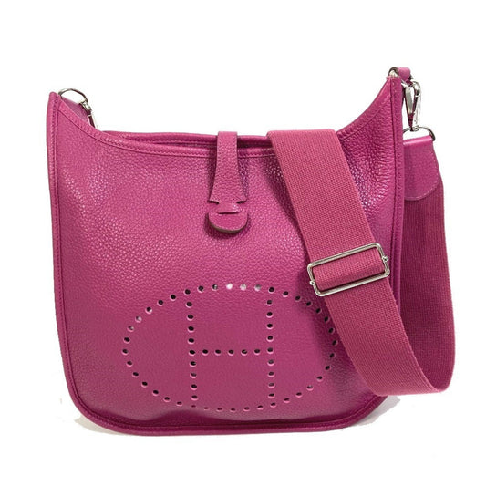 Hermes Purple Tosca Taurillon Clemence Leather Shoulder Bag ( )