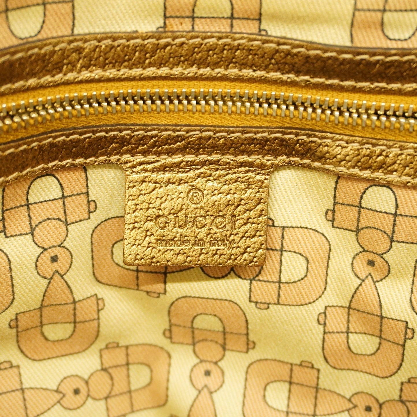 GUCCI Auth  Sherry Line Tote Bag 137396 Women's GG Canvas,Leather Beige,Gold