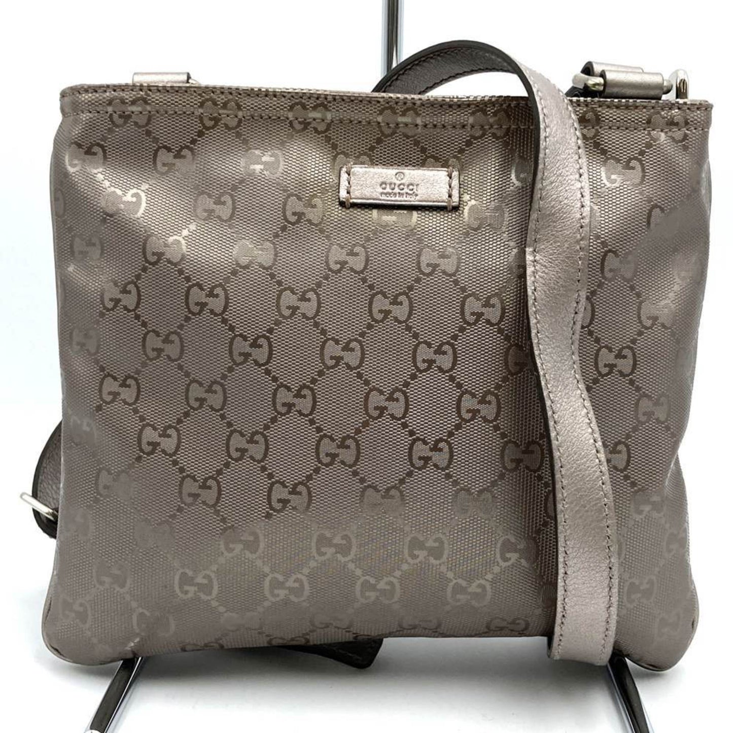Gucci Gg ImprimÃ© Metallic Pink Gg ImprimÃ© Shoulder Bag Sling Bag ( )