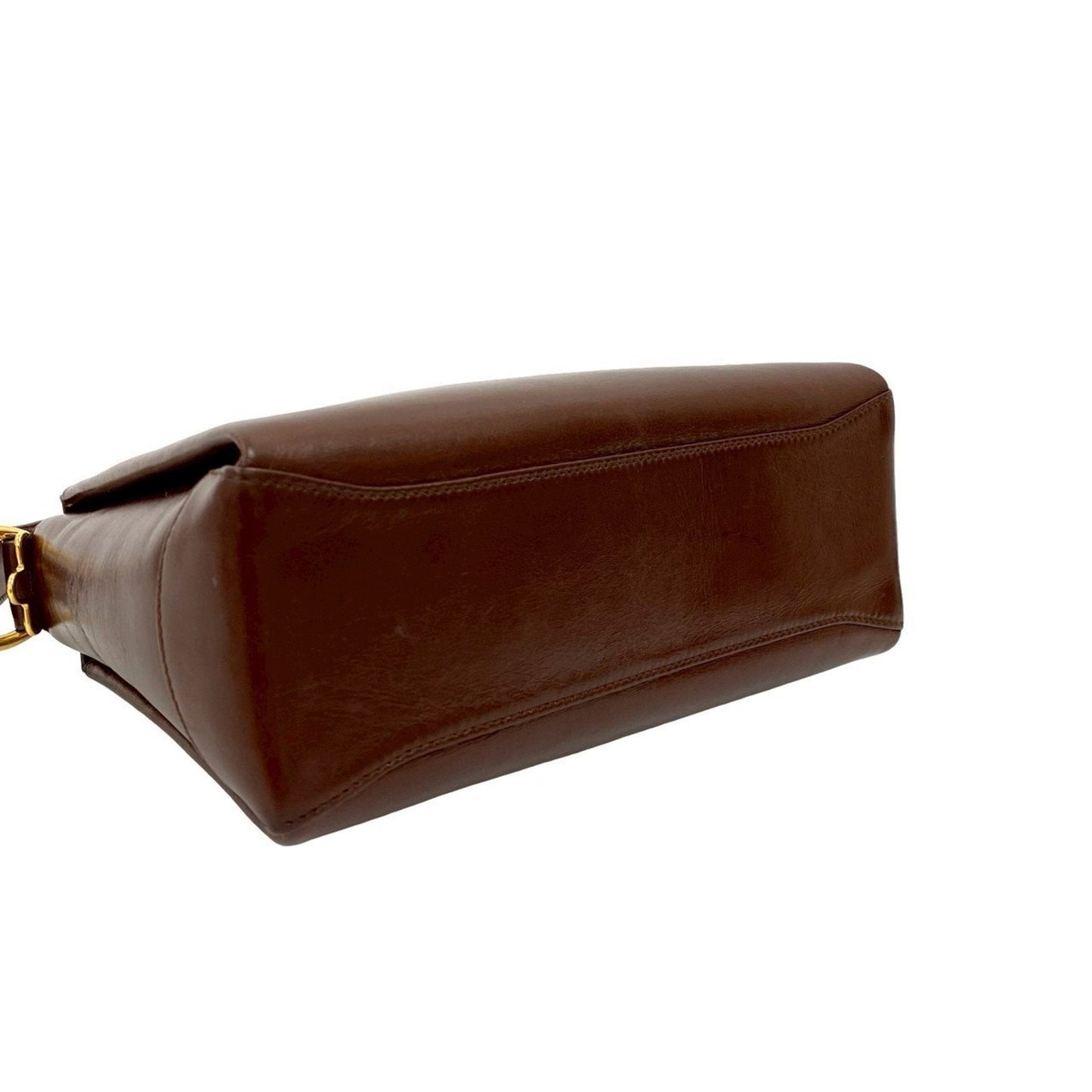 Gucci Brown Bamboo Leather Handbag Shoulder Bag ( )