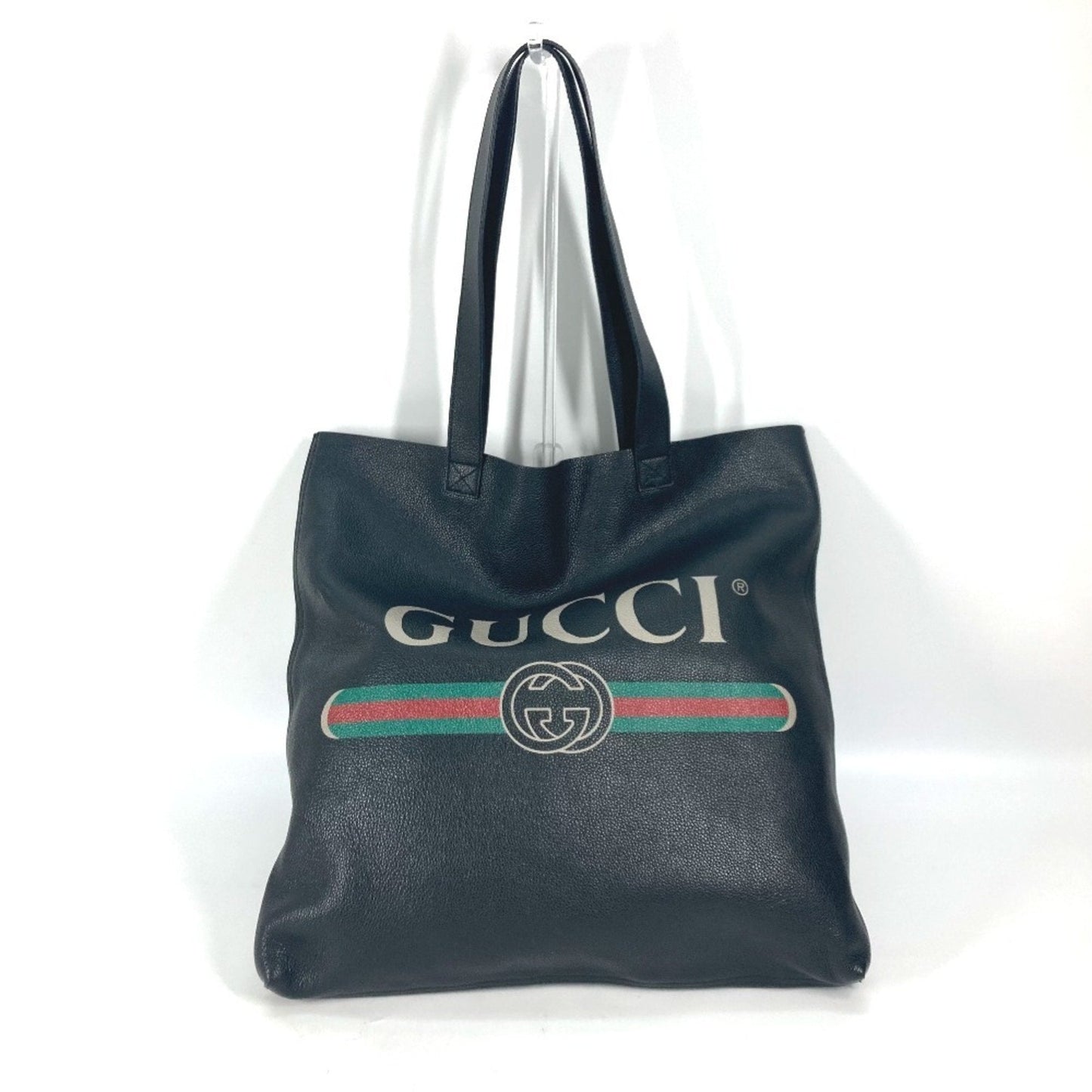 Gucci Sherry Line Black Leather Shoulder Bag Tote Bag ( )