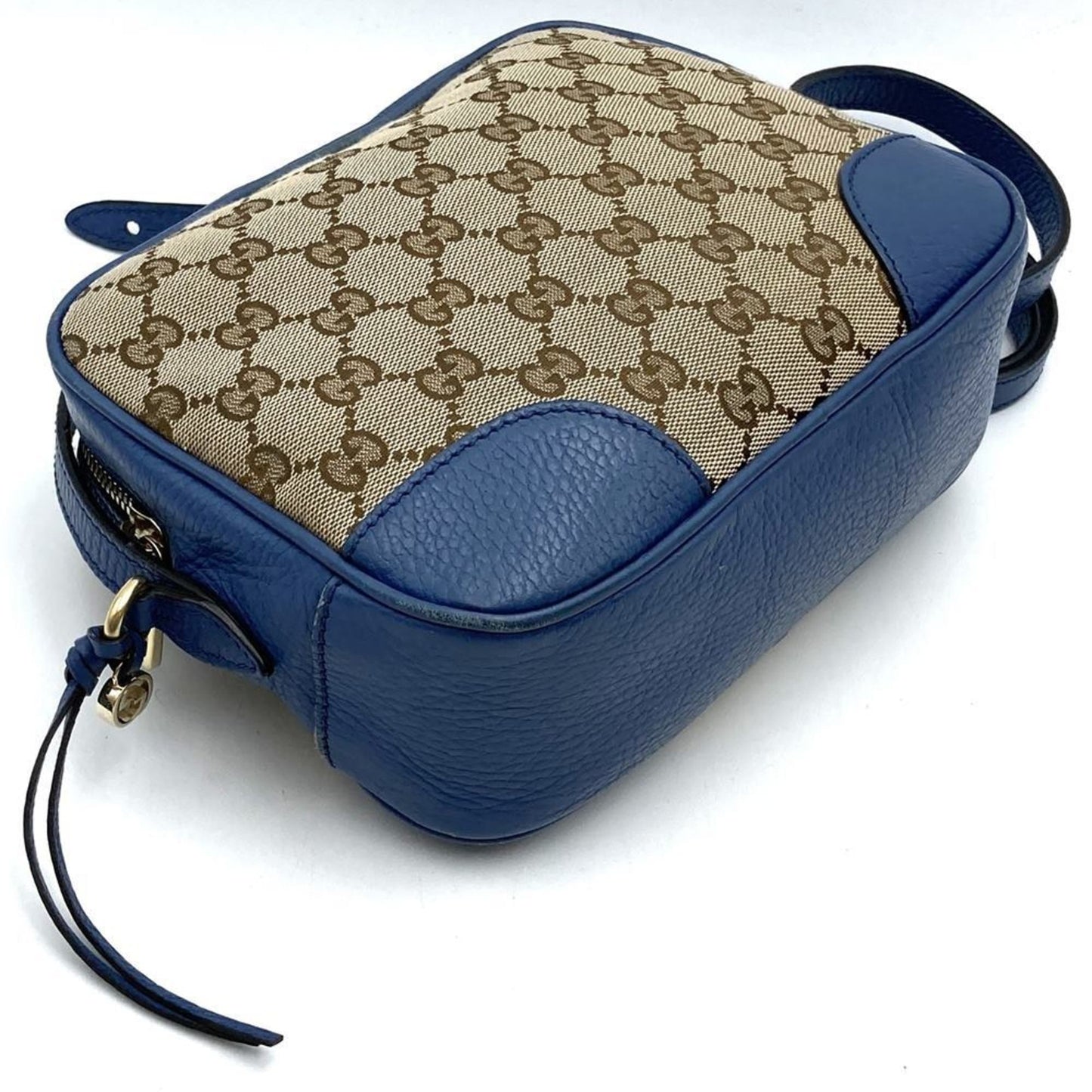 Gucci Brown Gg Canvas Leather Shoulder Bag ( )