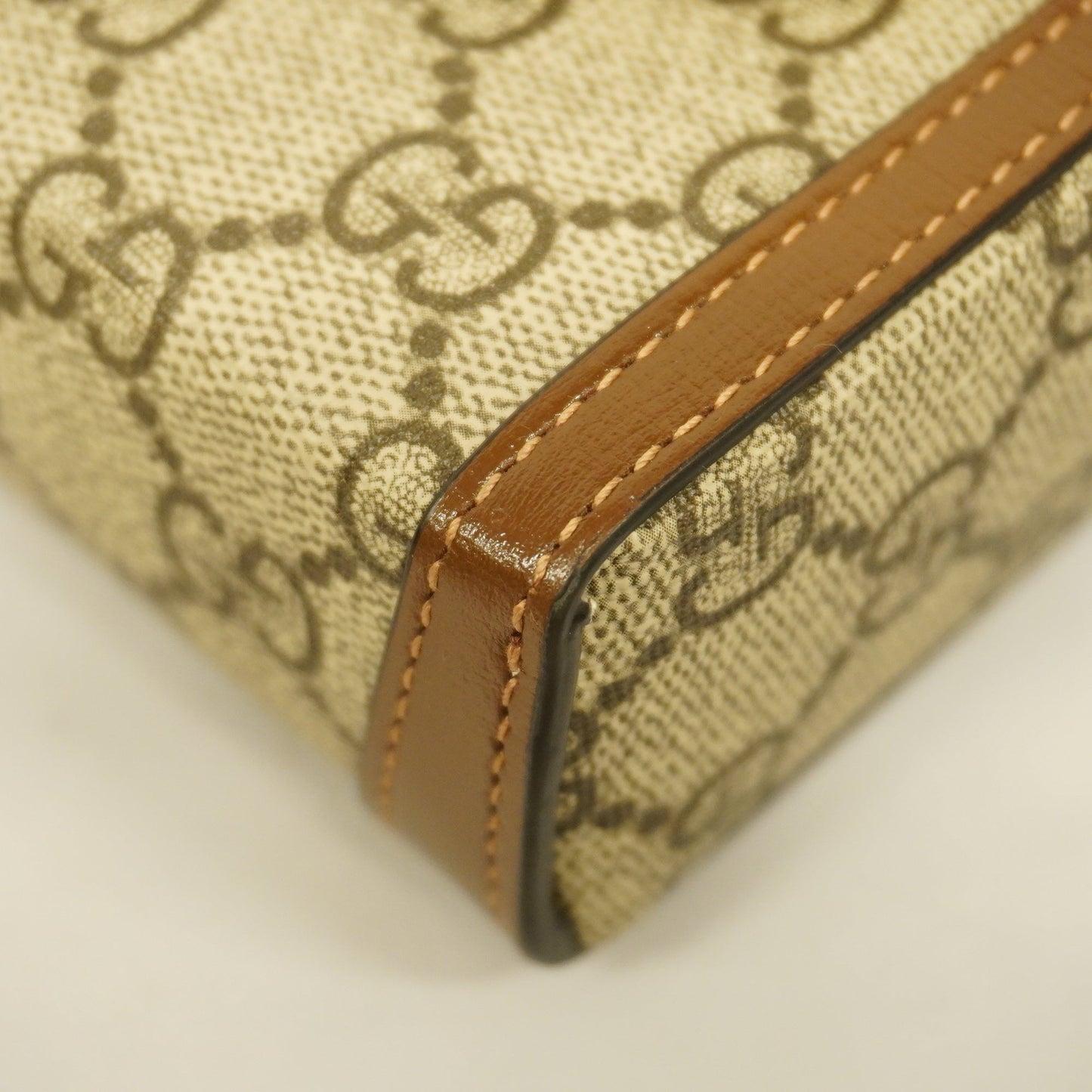 GUCCI Auth  Horsebit 625615 Women's GG Supreme Shoulder Bag Beige,Brown