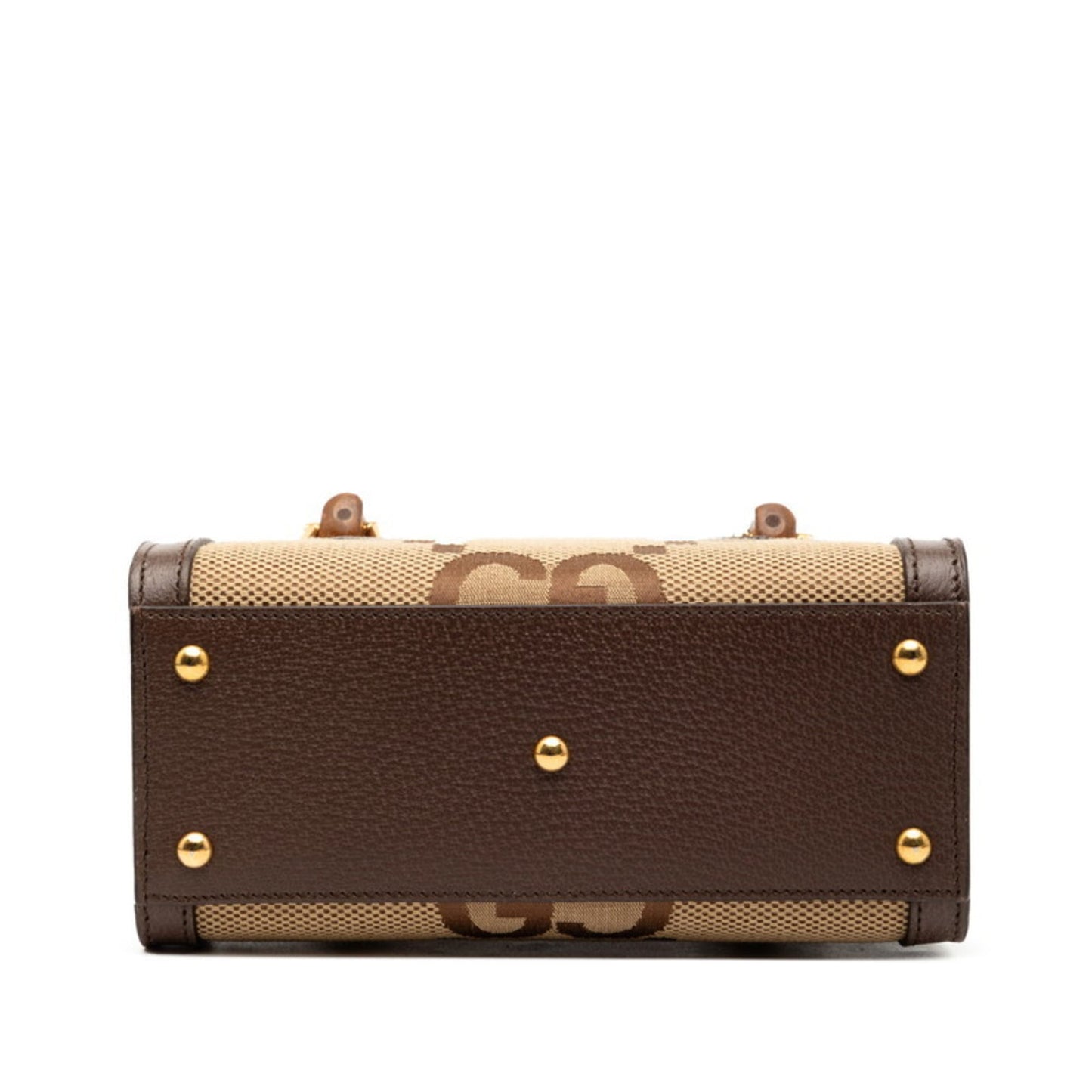 Gucci Brown Canvas Leather Handbag Shoulder Bag ( )