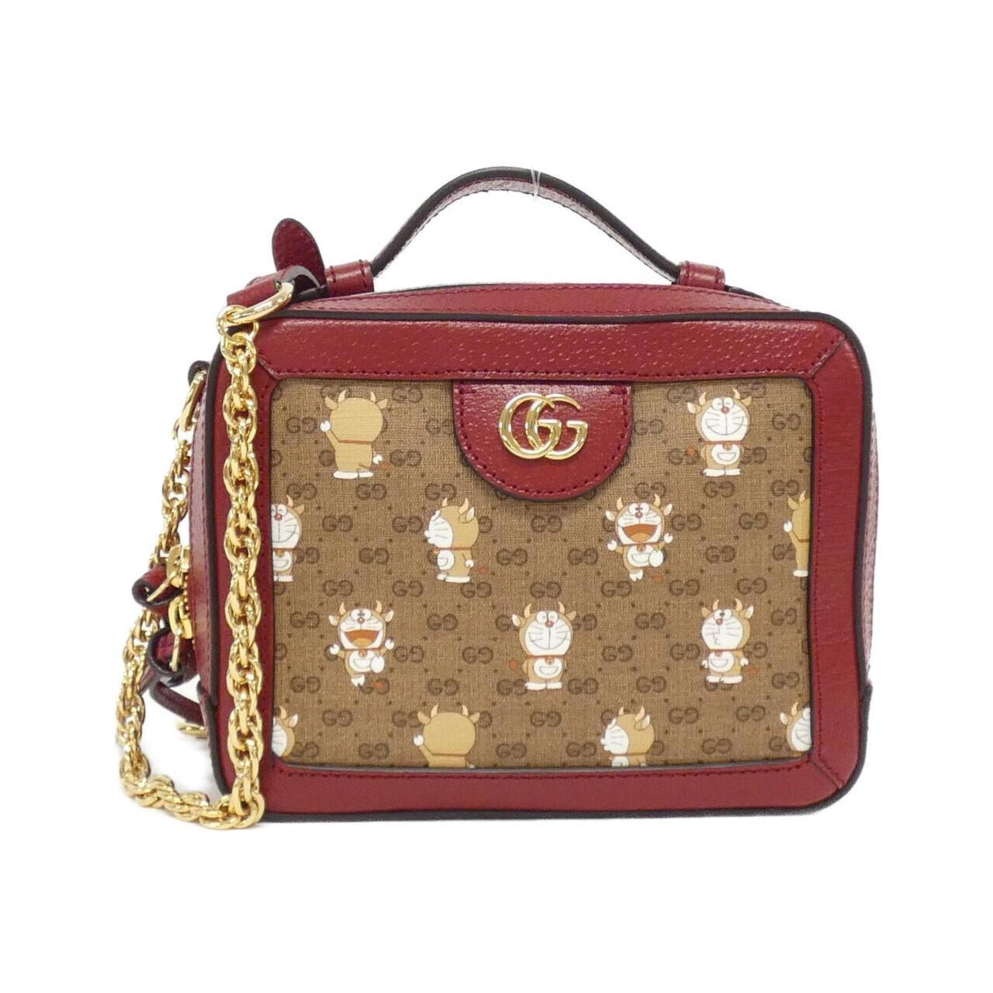 Gucci Leather Canvas Shoulder Bag