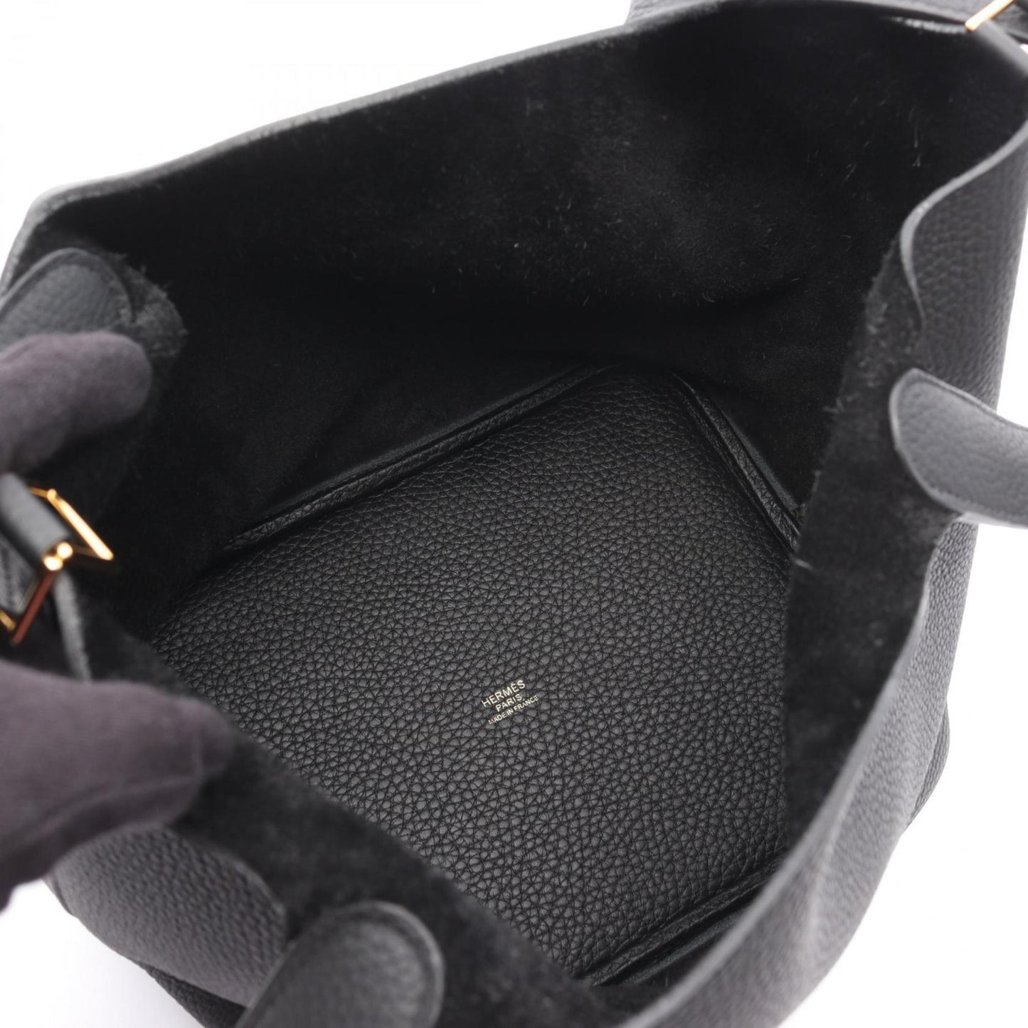 Hermes Picotin Black Taurillon Clemence Leather Handbag ( )