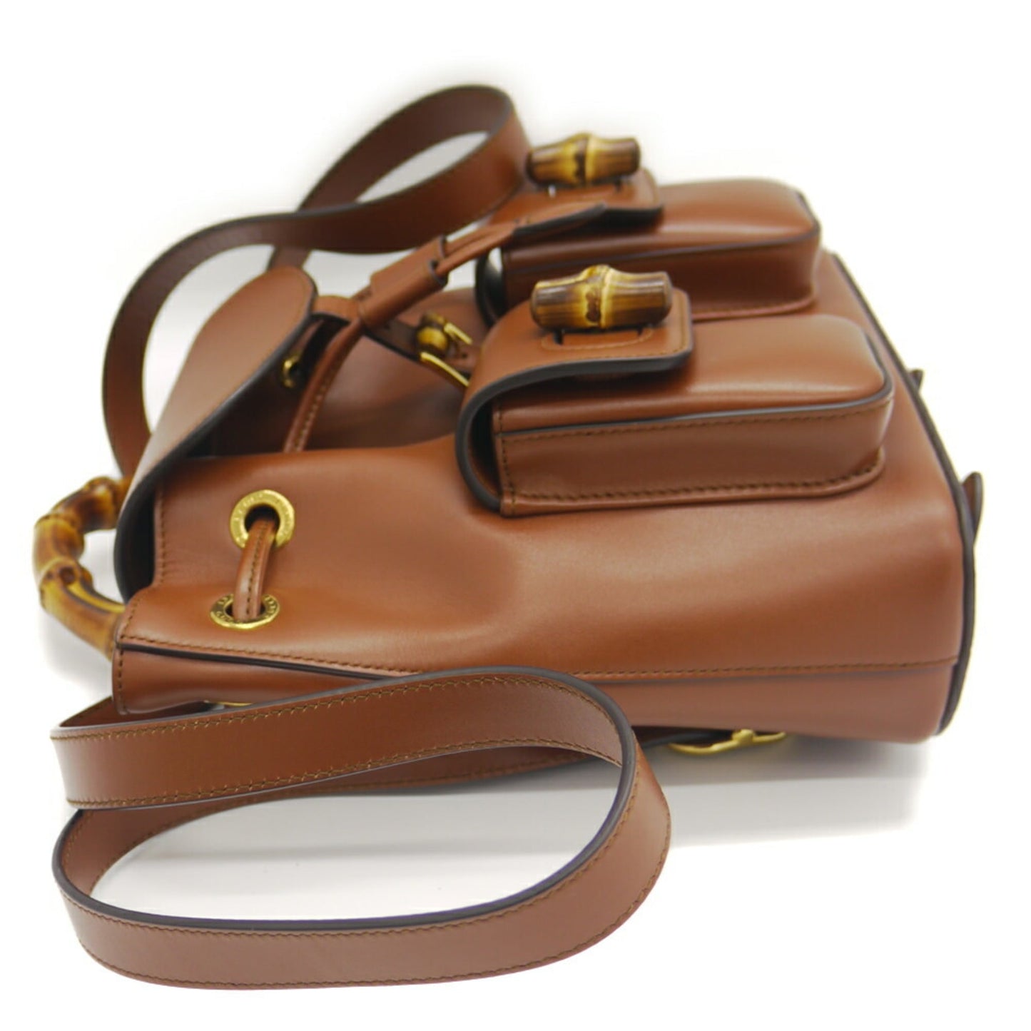 Gucci Brown Leather Backpack ( )