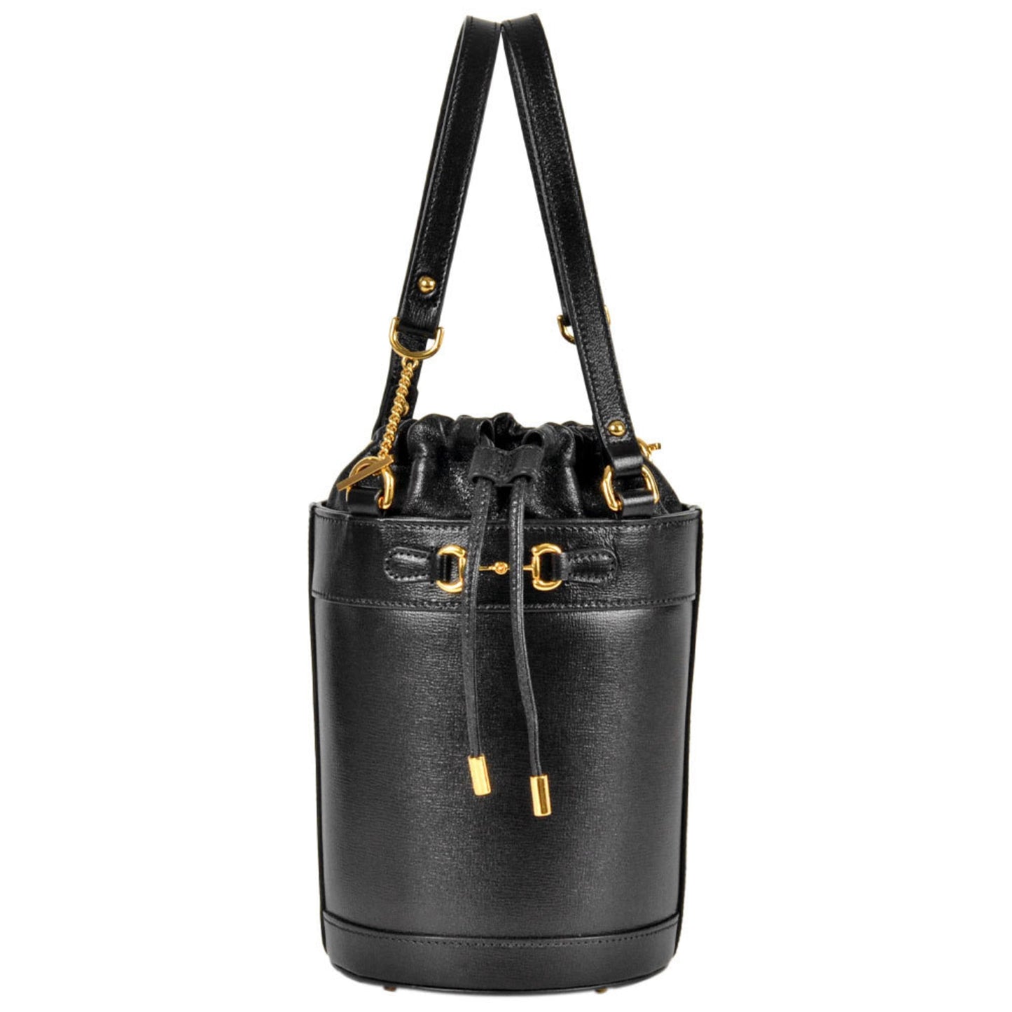 Gucci Black Leather Handbag Shoulder Bag ( )