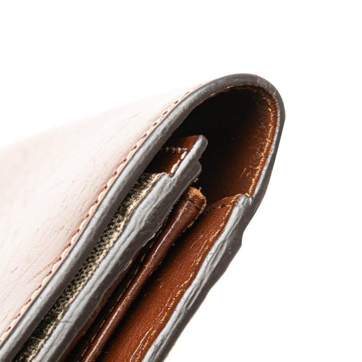 Gucci Beige Brown Pvc Leather Long Wallet (Bi-Fold) ( )