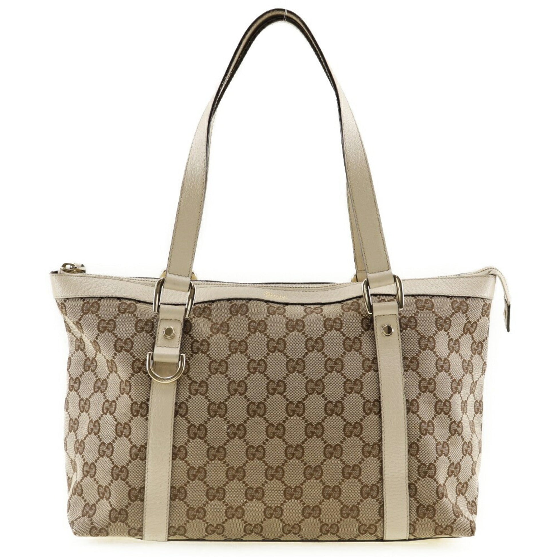 Gucci Leather Canvas Tote
