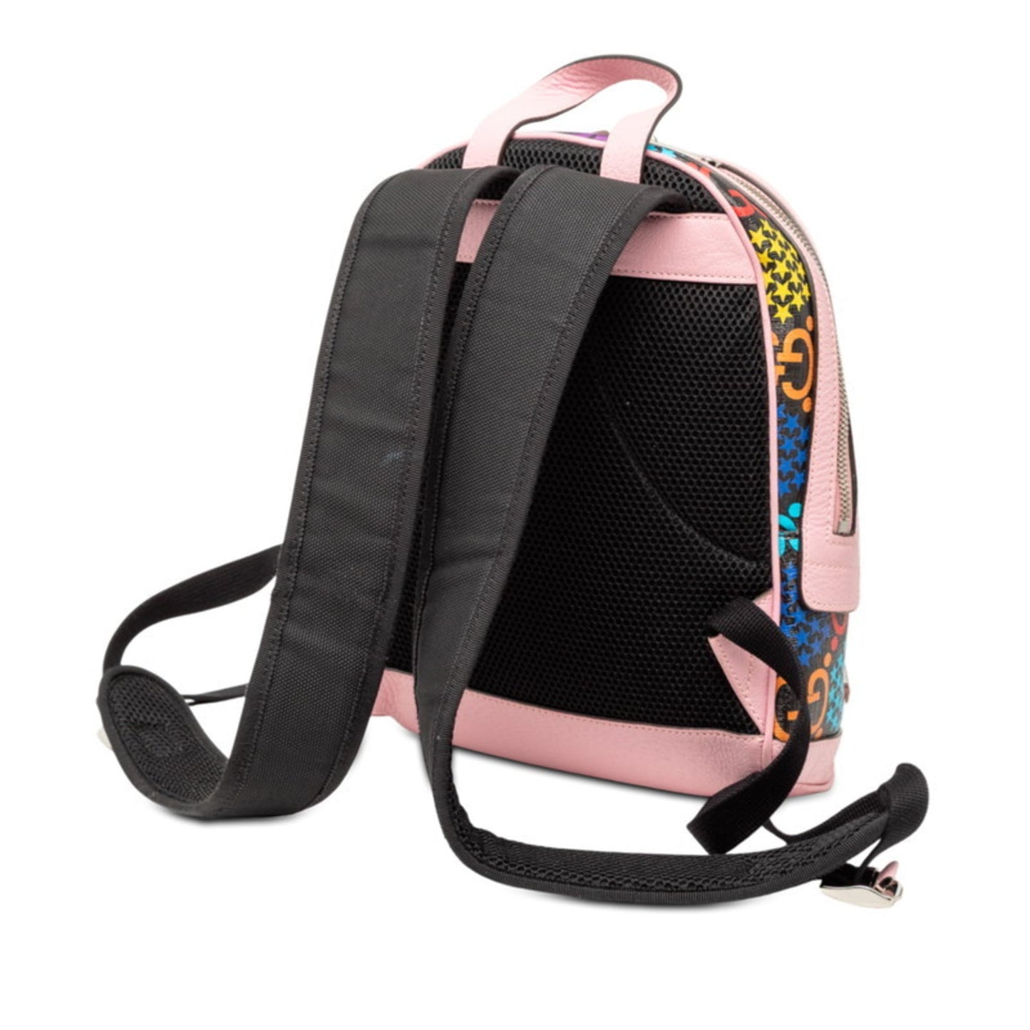 Gucci Black Multi-Color Pink Pvc Leather Backpack ( )