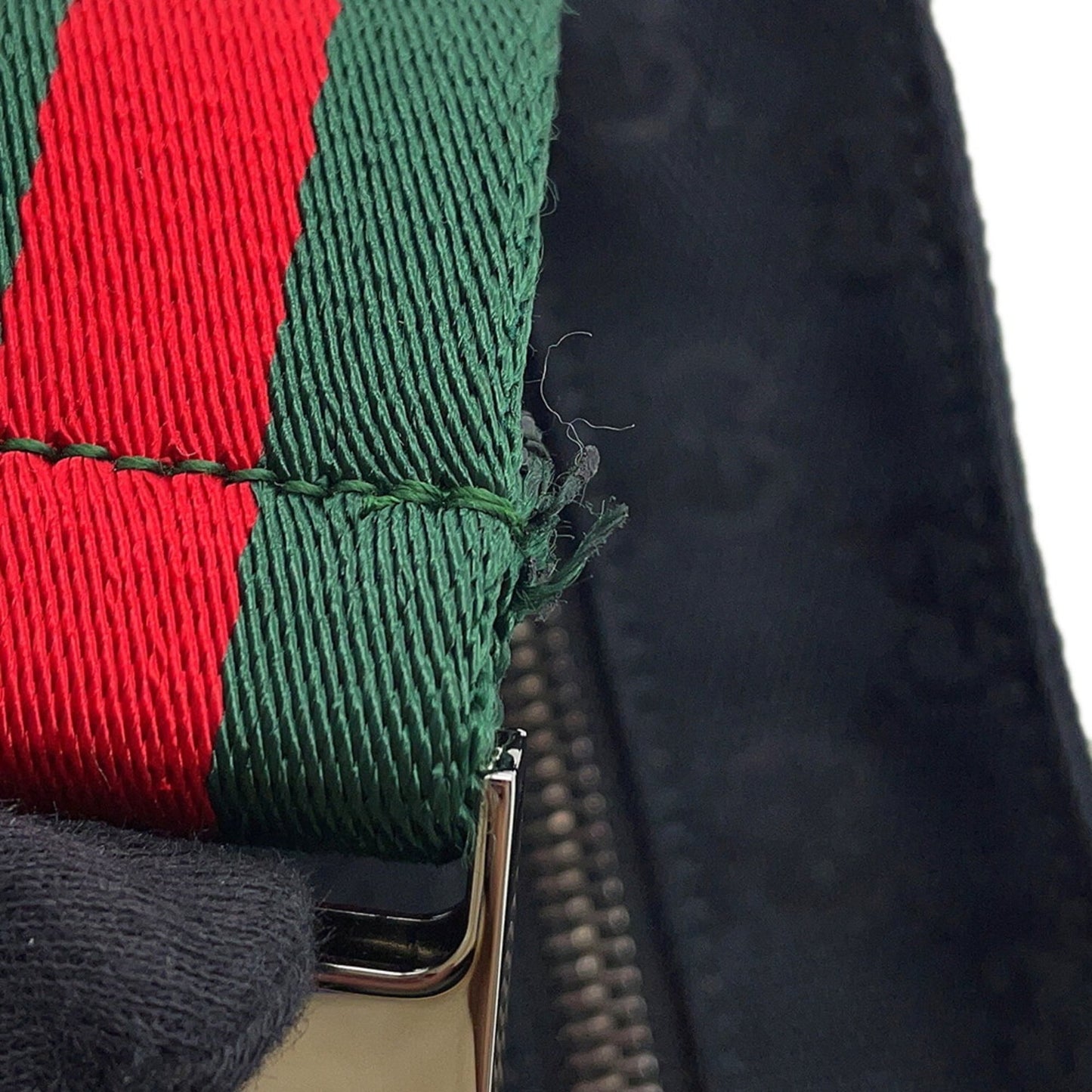 Gucci Sherry Line Black Gg Canvas Sling Bag ( )