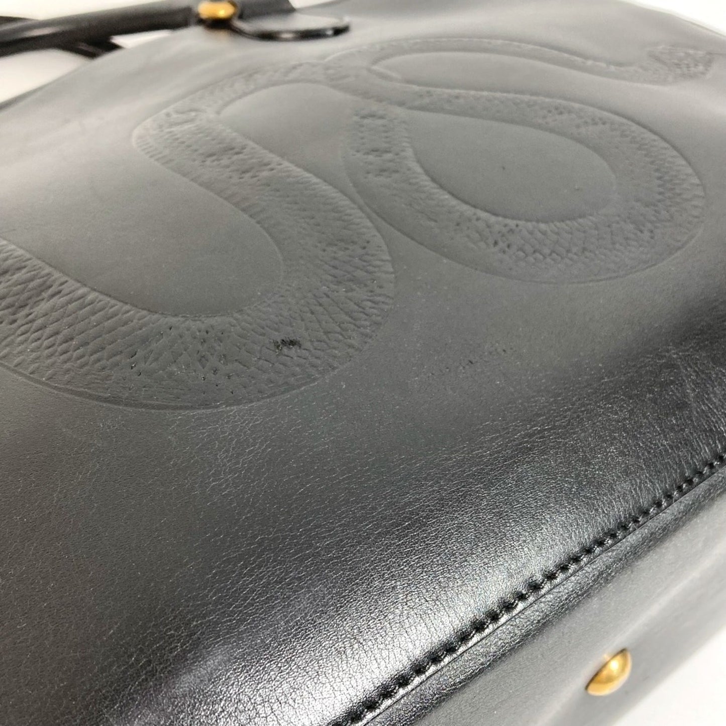 Gucci Black Leather Boston Bag Shoulder Bag ( )