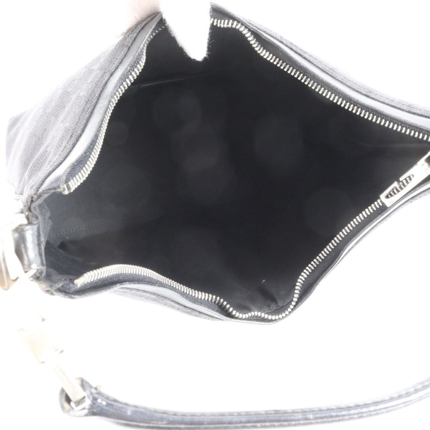Gucci Black Leather Canvas Shoulder Bag ( )