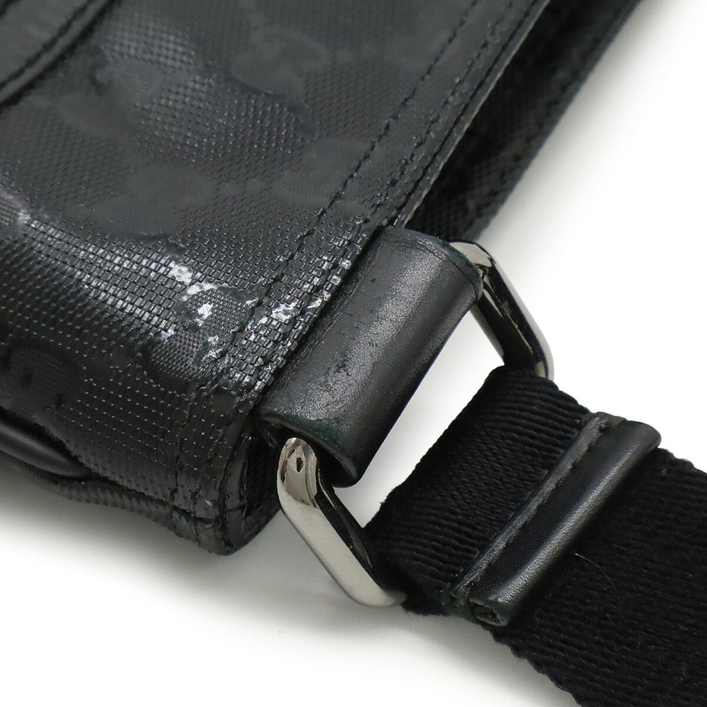 Gucci Black Pvc Leather Shoulder Bag ( )
