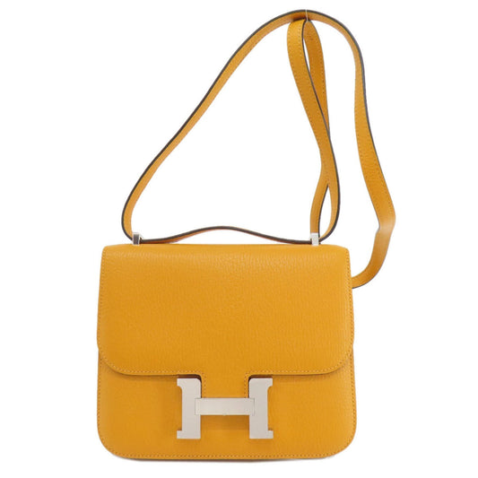 Hermes Moutarde Chevre Leather Shoulder Bag ( )