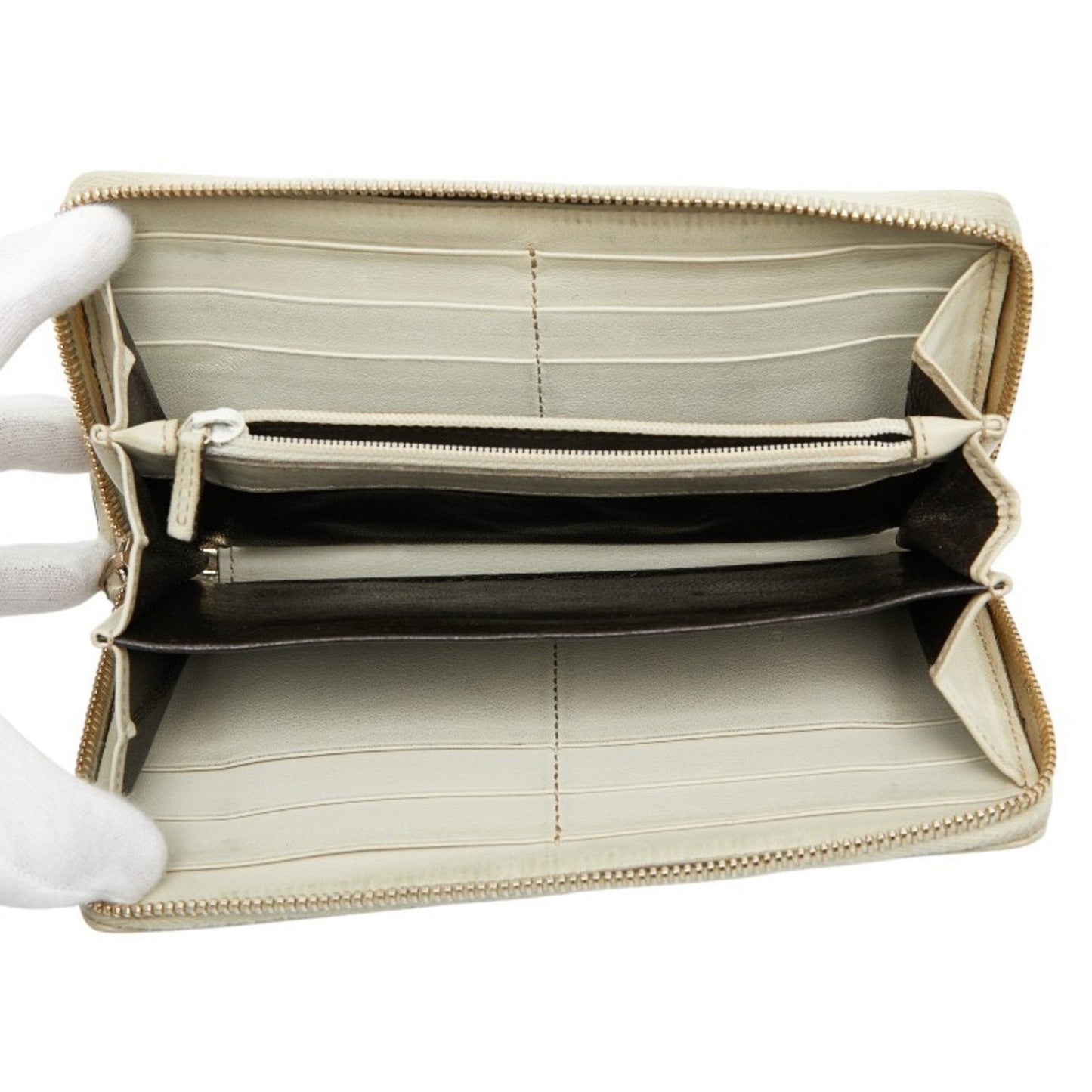 Gucci Beige Multi-Color Canvas Leather Long Wallet (Bi-Fold) ( )
