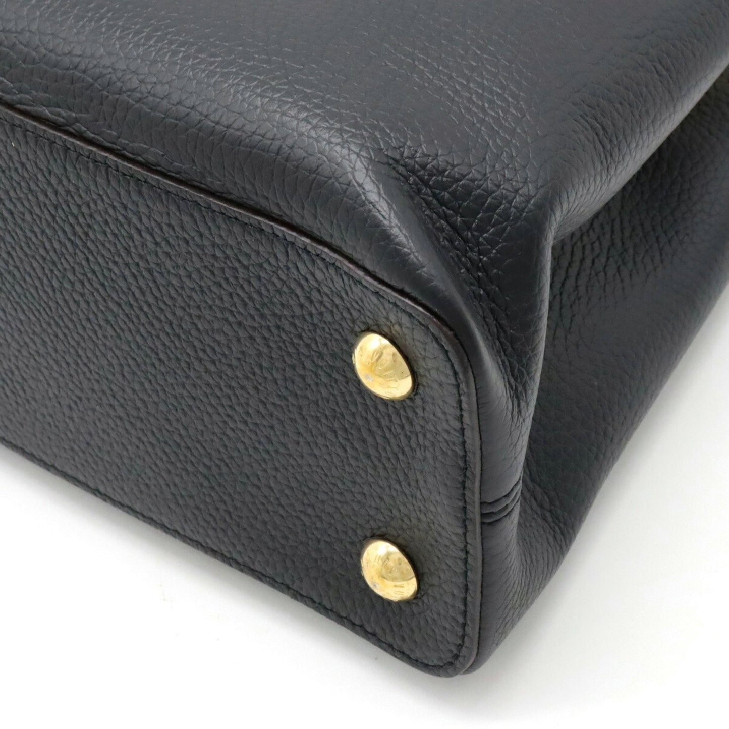 LOUIS VUITTON Capucines MM Handbag Shoulder Bag Taurillon Leather Black M42259